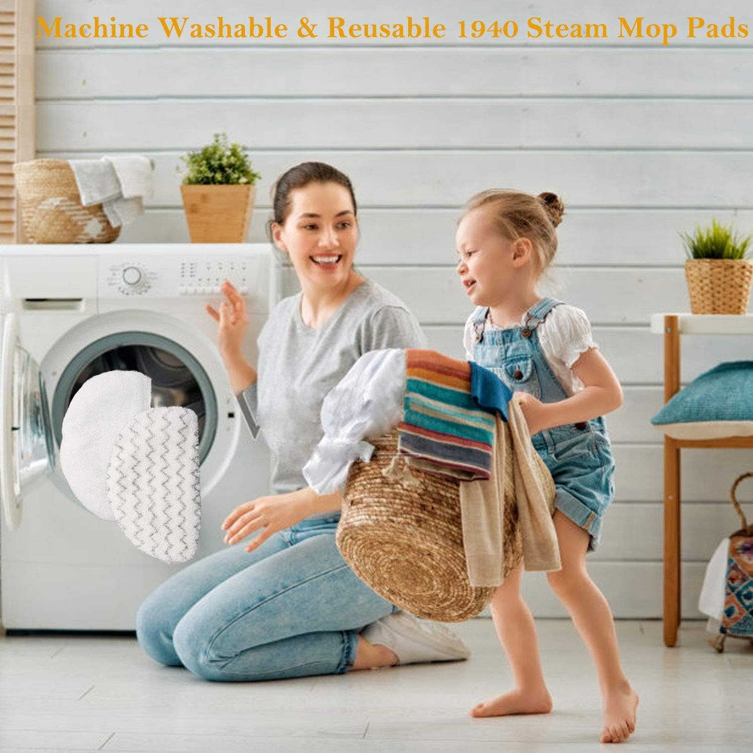 FFSign 8-Pack Steam Mop Pad Replacement