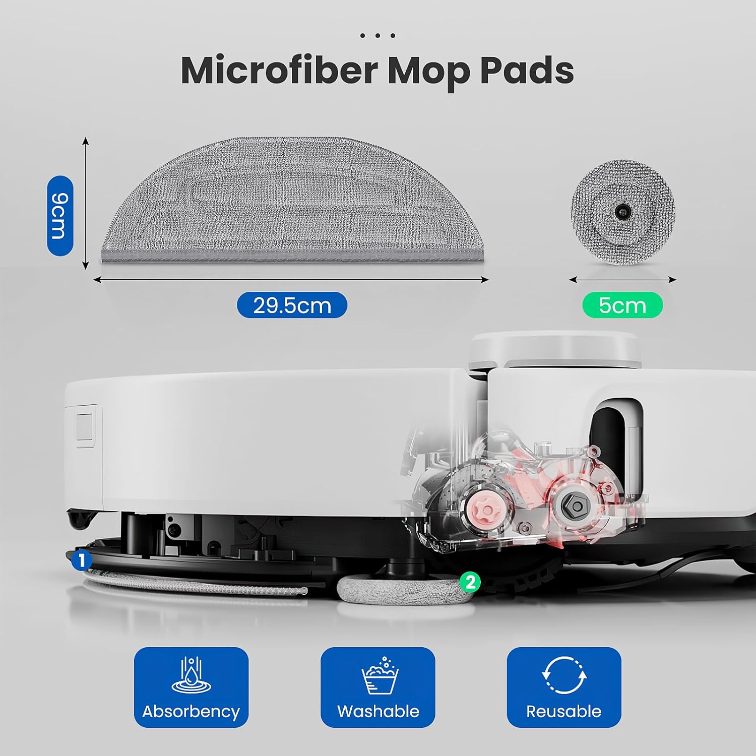 12 Pack Mop Pads for Roborock S8 Max Ultra