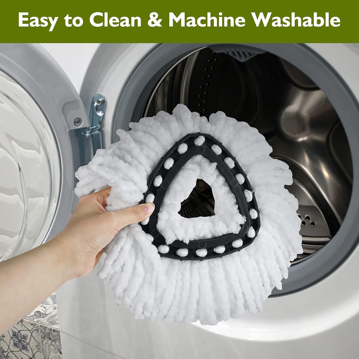4-Piece Reusable Spin Mop Heads
