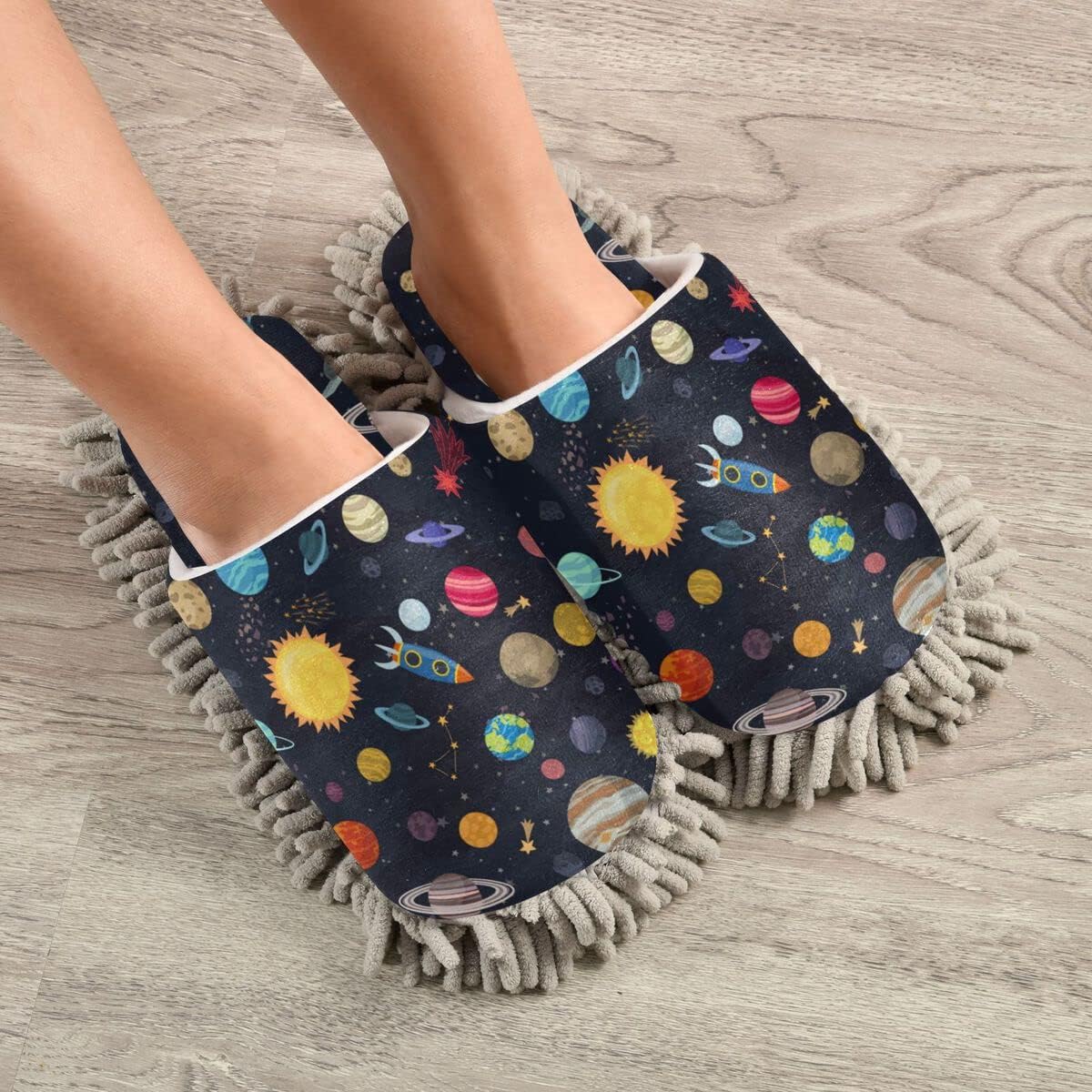 Stylish Space Mop Slippers for Efficient Floor Cleaning