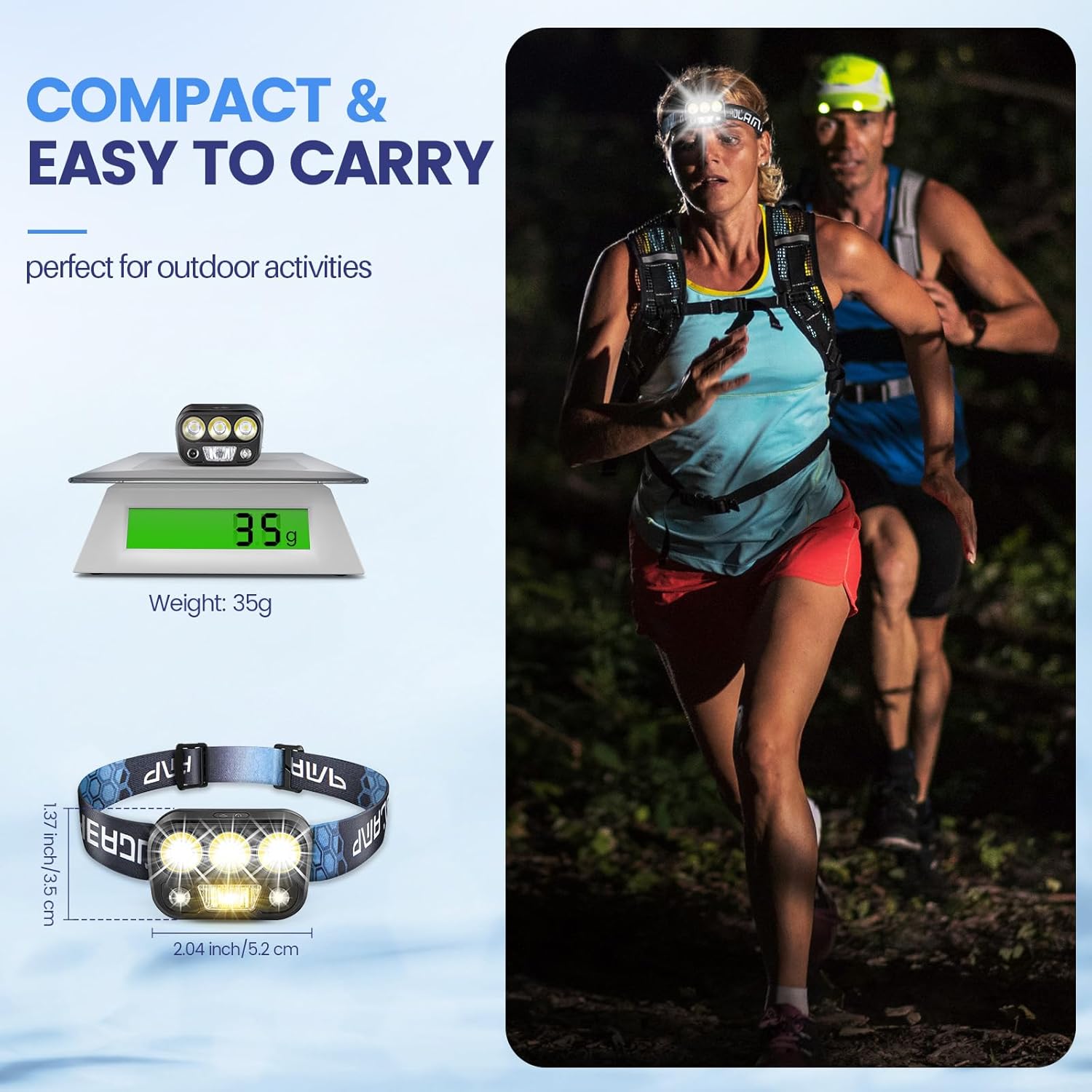 Portable LED Bike Light with 1000 lumens and Wrist Mount