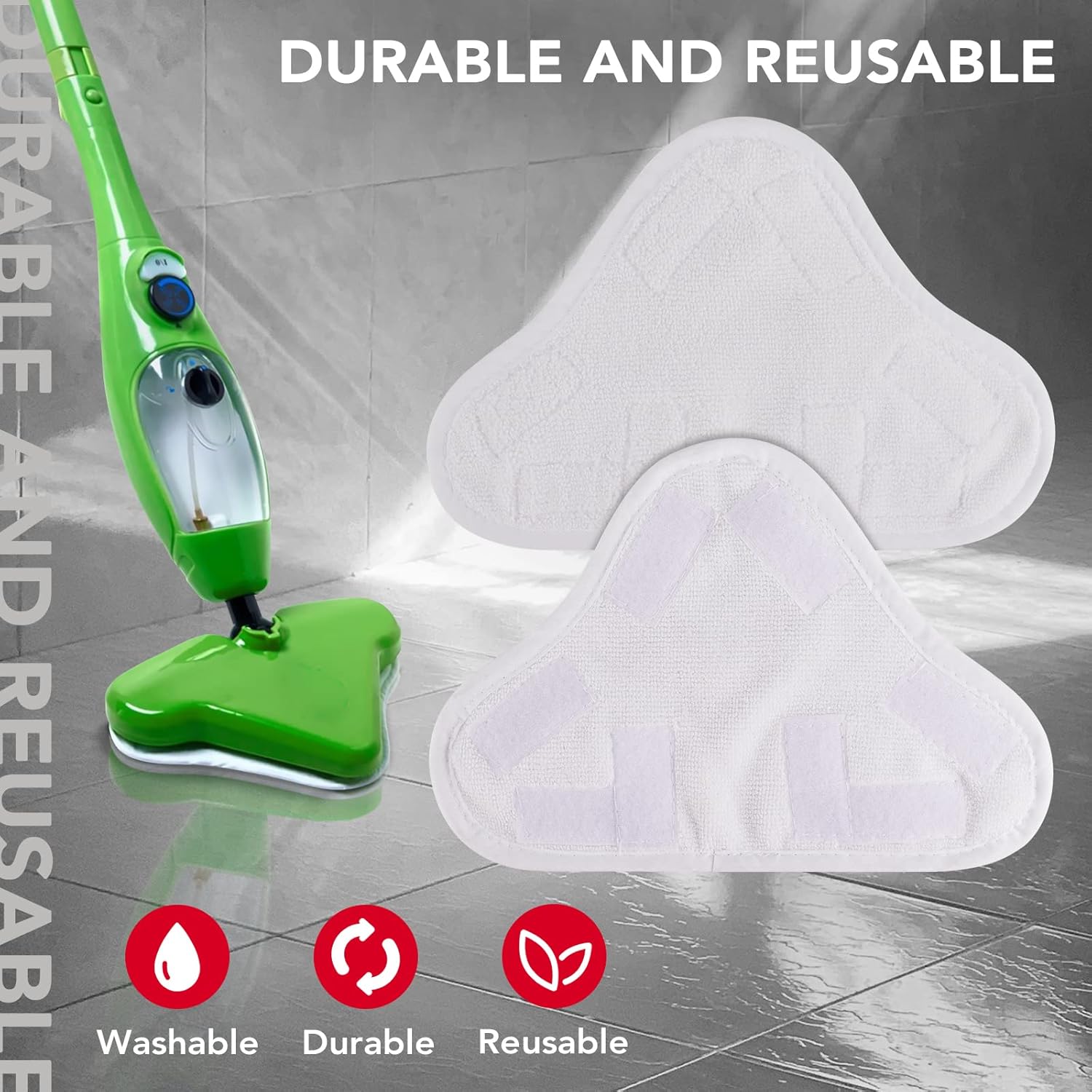 8-Piece Microfiber Steam Mop Pad Replacement for H2O H20 Mop X5