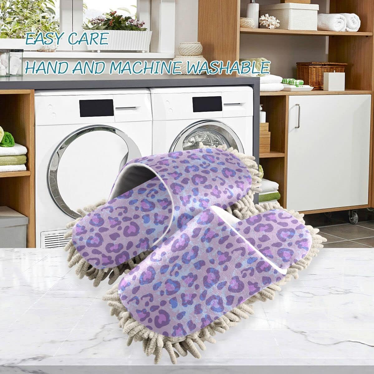 High-Quality Leopard Mop House Slippers for Cleaners must-have