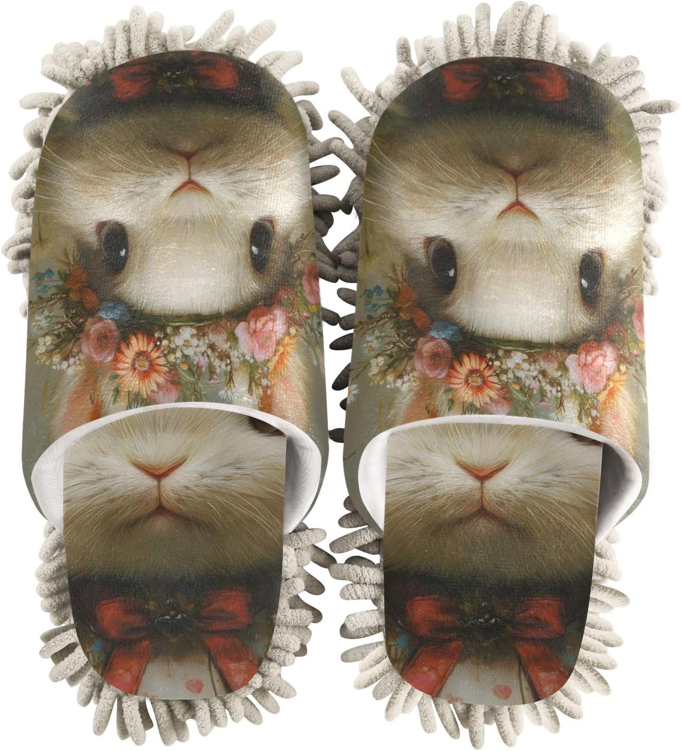 FLildon Microfiber Rabbit Slippers for Men Women