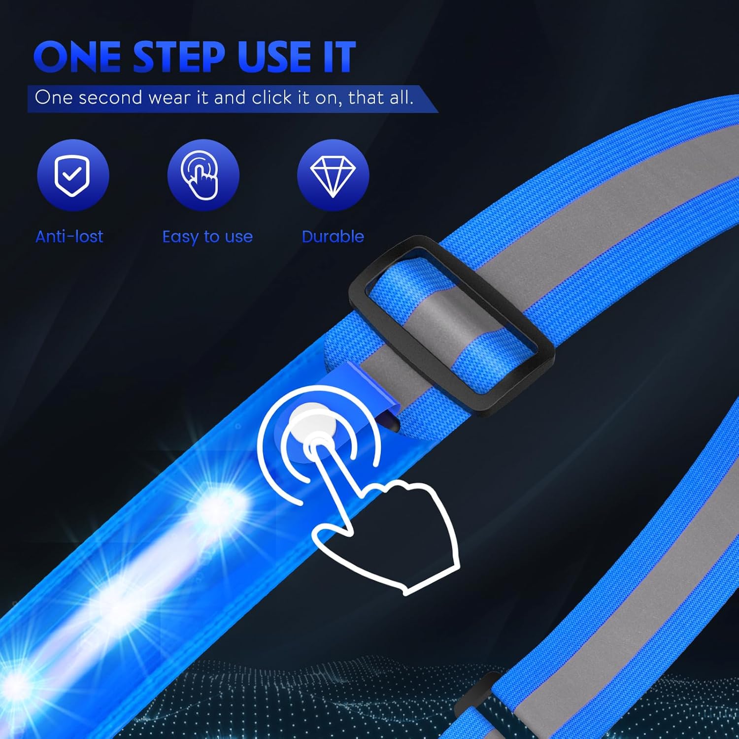 Simket LED Reflective Walking Gear