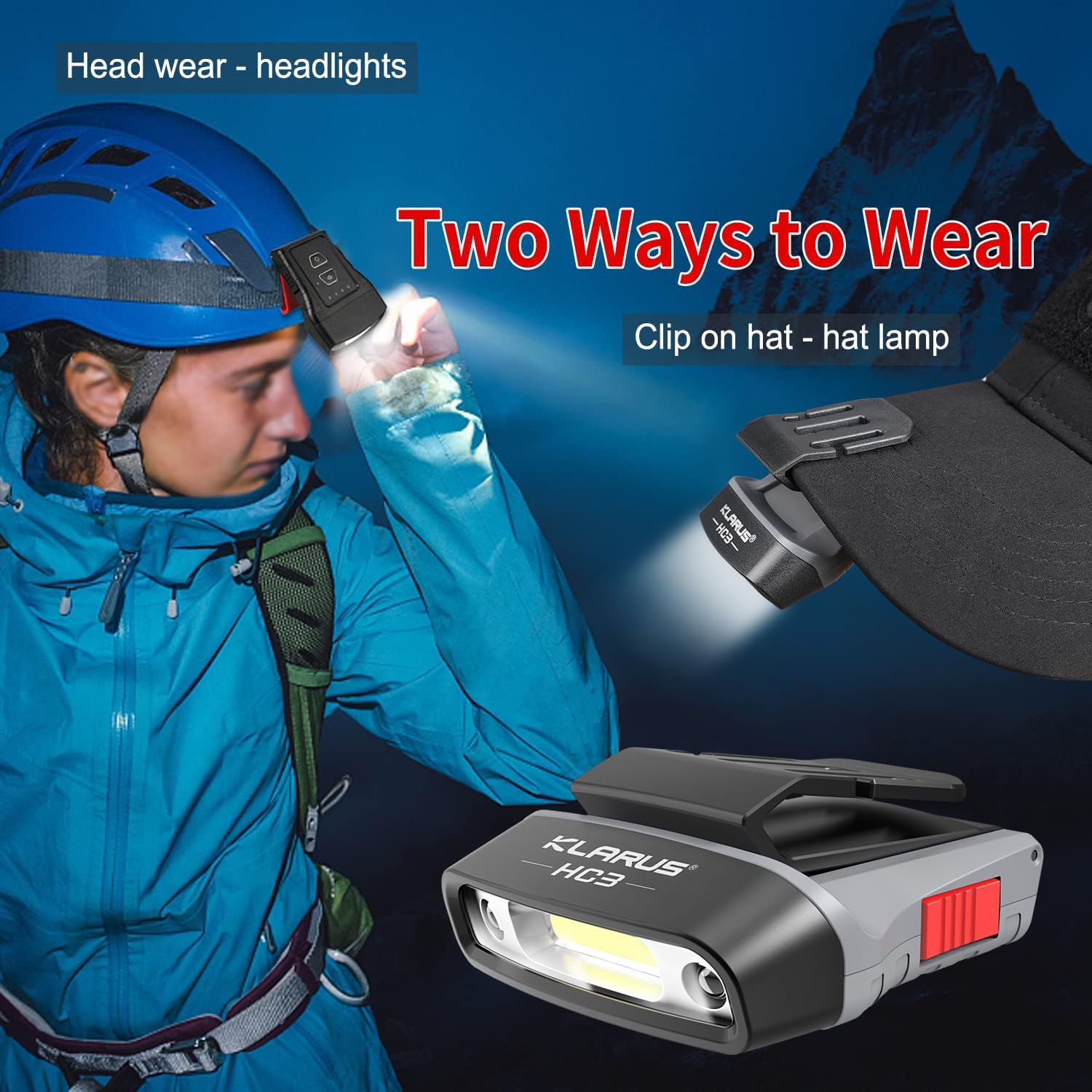 Klaurus HC3 Rechargeable Cap Light