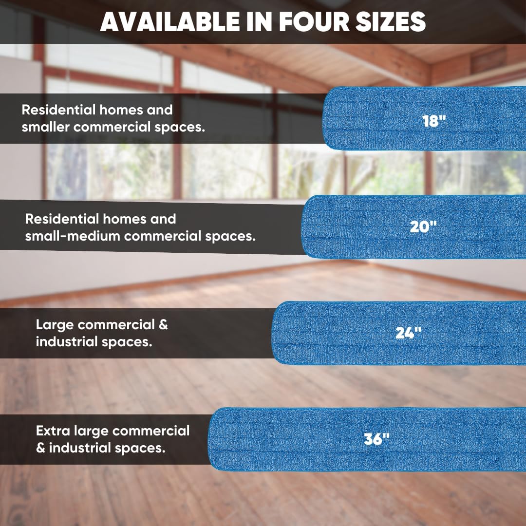Machine Washable 18-inch Microfiber Mop Pads for Eco-Friendly Cleaning