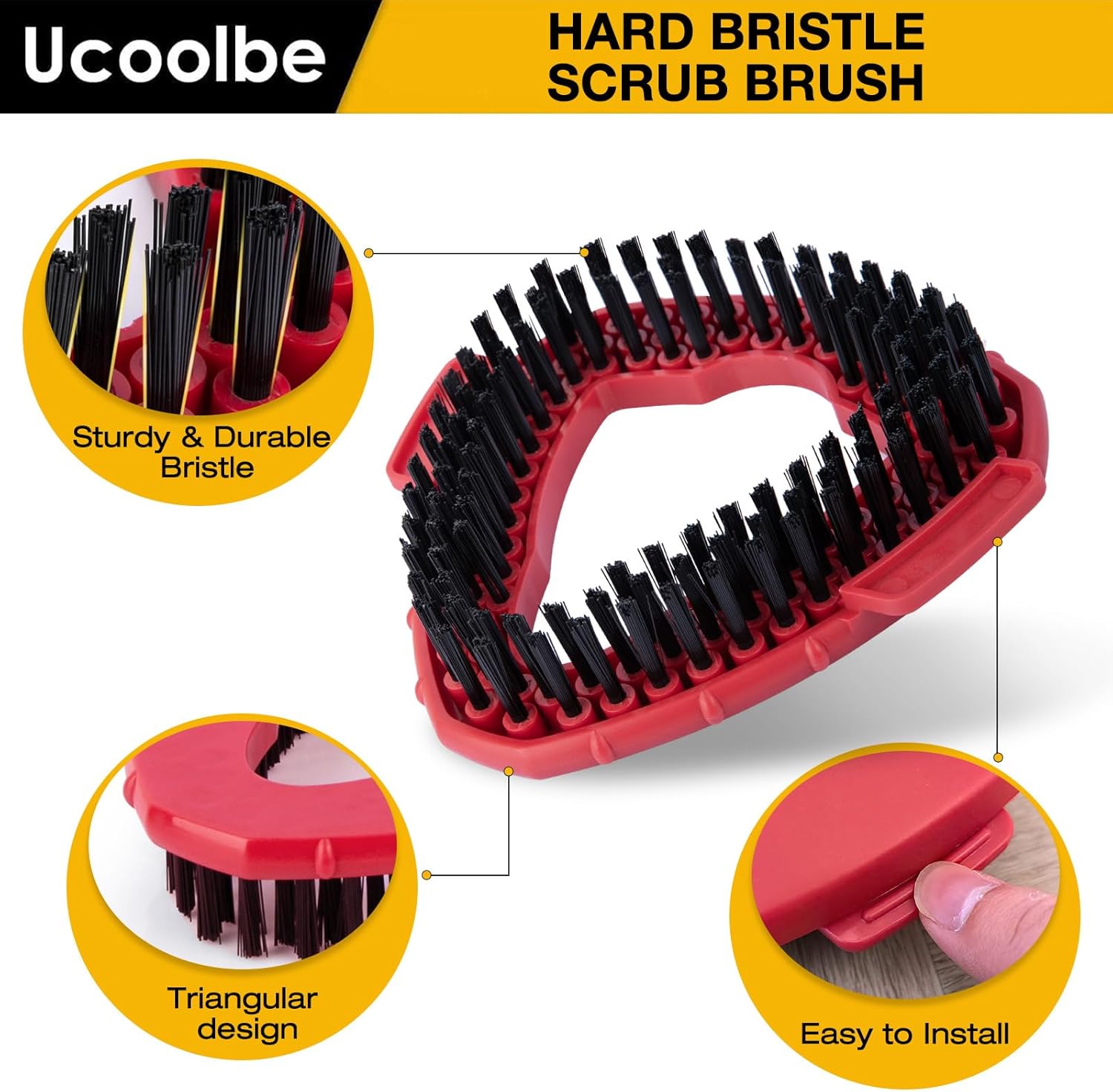 Ucoolbe Spin Mop Scrubber Brush Head Replacement