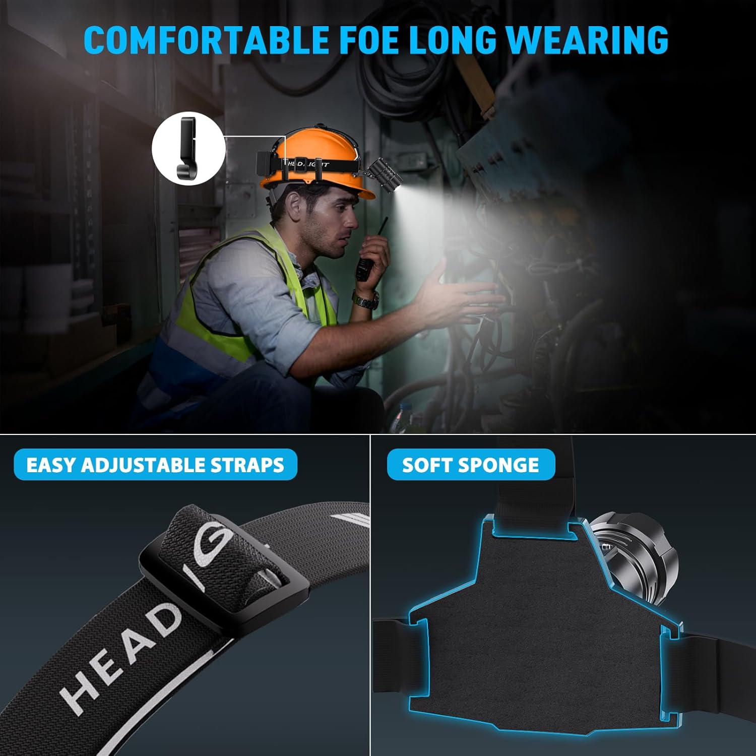 Sinvimes 990000 Lumen LED Rechargeable Headlamp Bright Reliable
