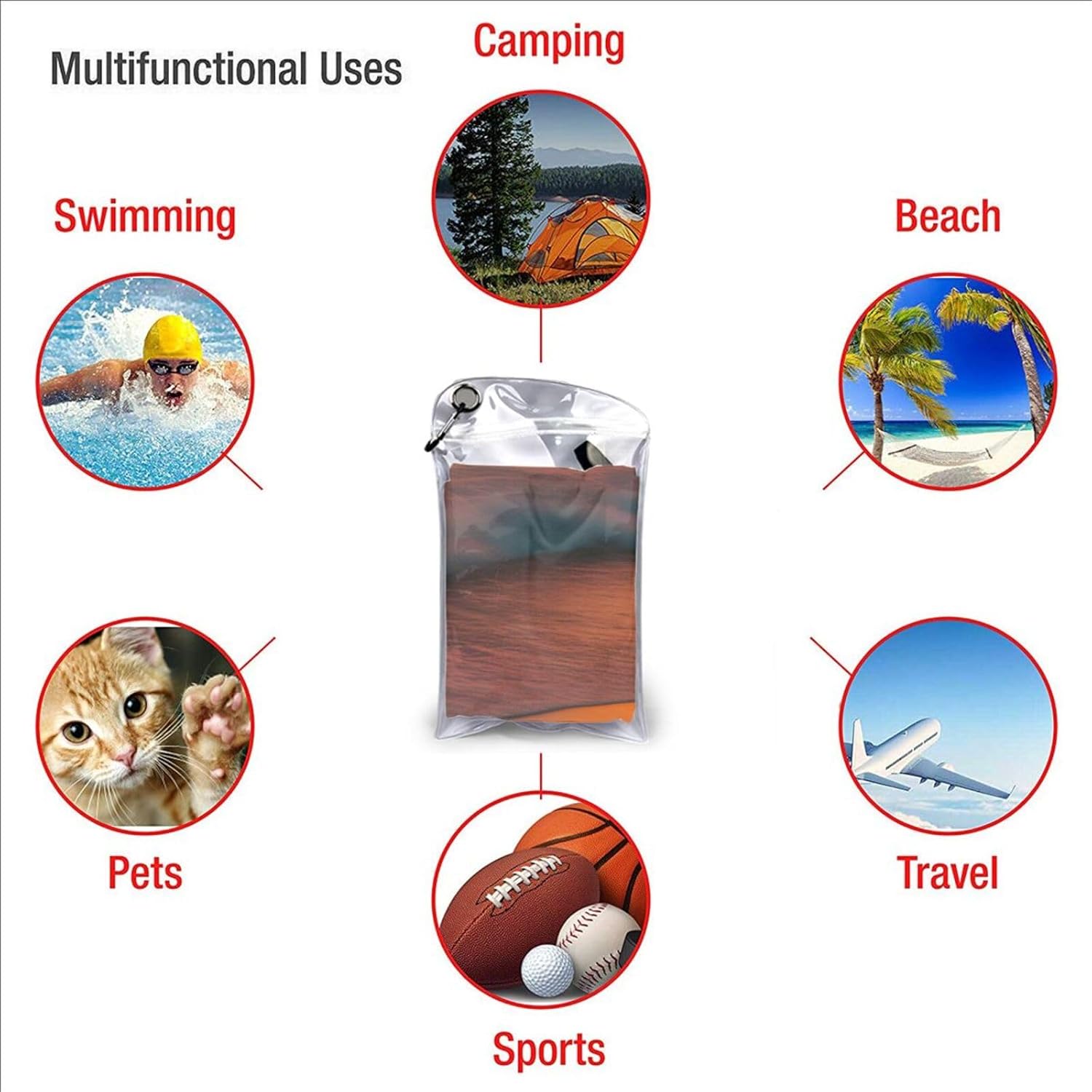 Sunset at the Beach Print Quick Dry Towel