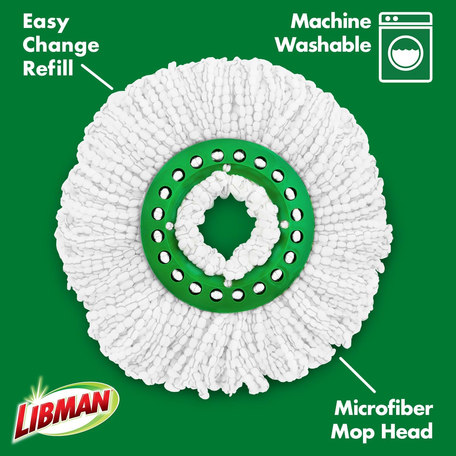 Libman Tornado Spin Mop Microfiber Refill Set Easy to Replace