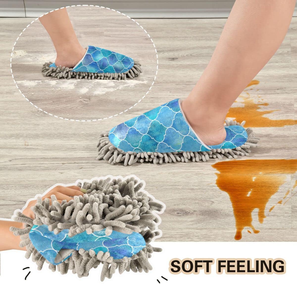 High-Quality Moroccan-Style Mop Slippers for Efficient Cleaning