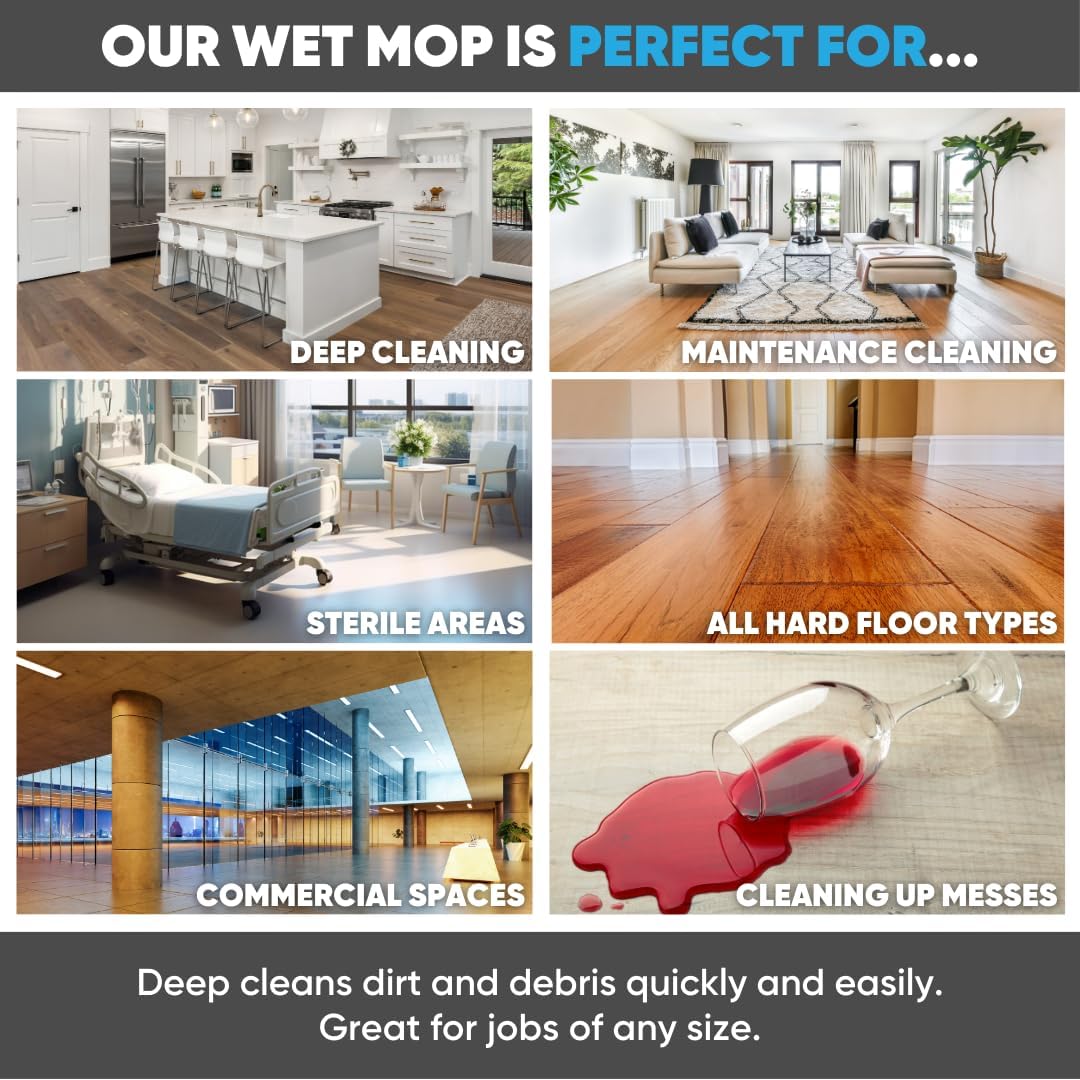 Machine Washable 18-inch Microfiber Mop Pads for Eco-Friendly Cleaning