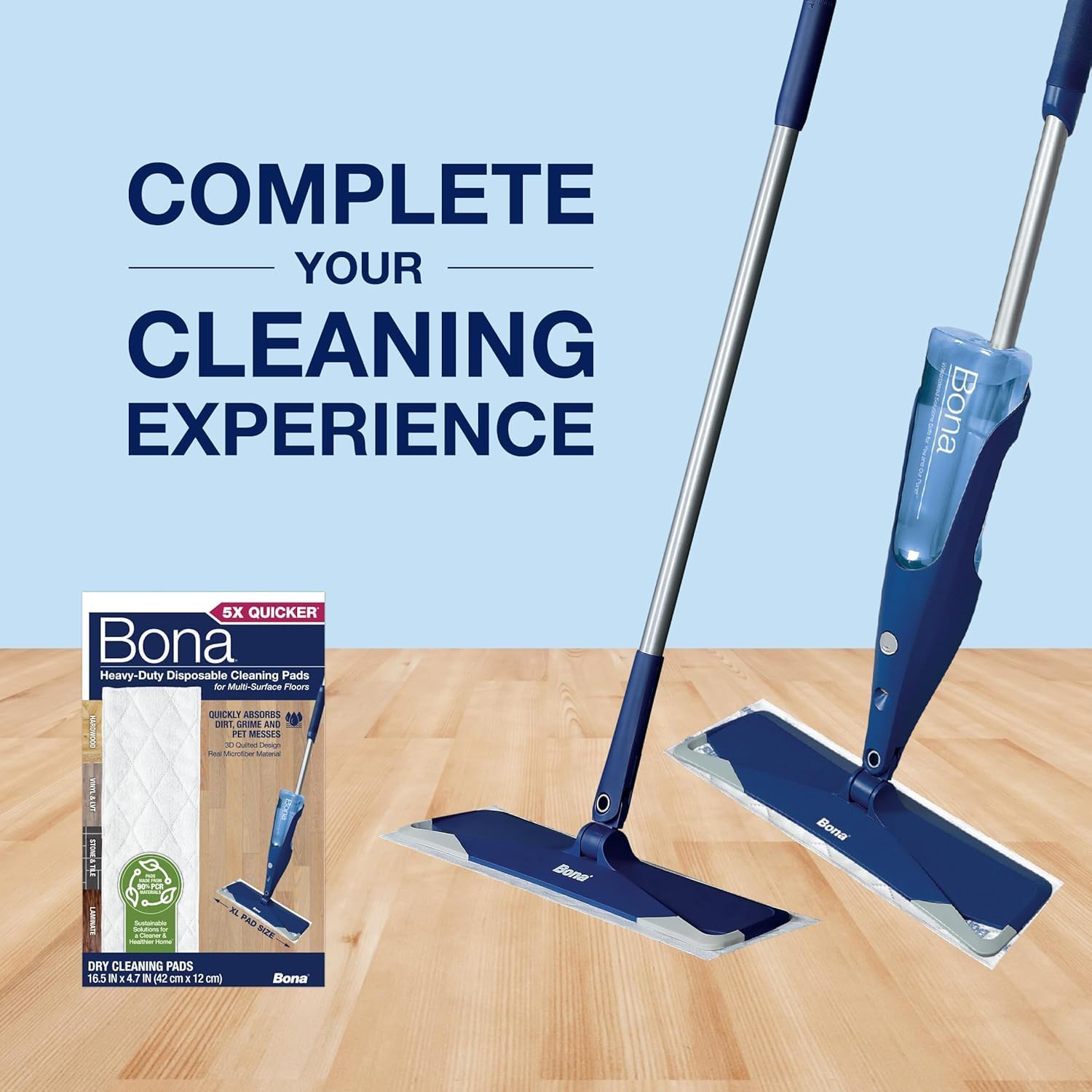 QuickClean-Bona 18-Refill Floor Pads
