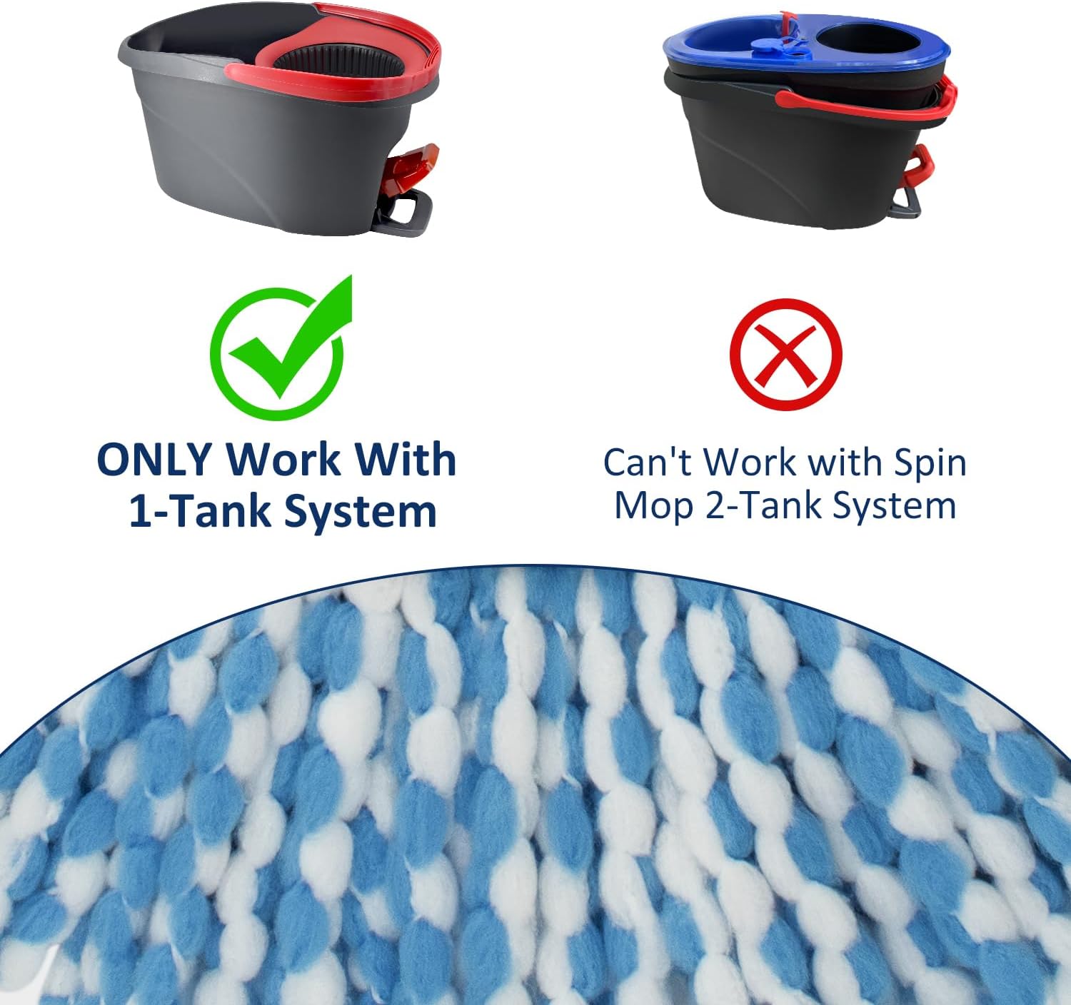 EasyWring 2-Pack Mop Head Replacement
