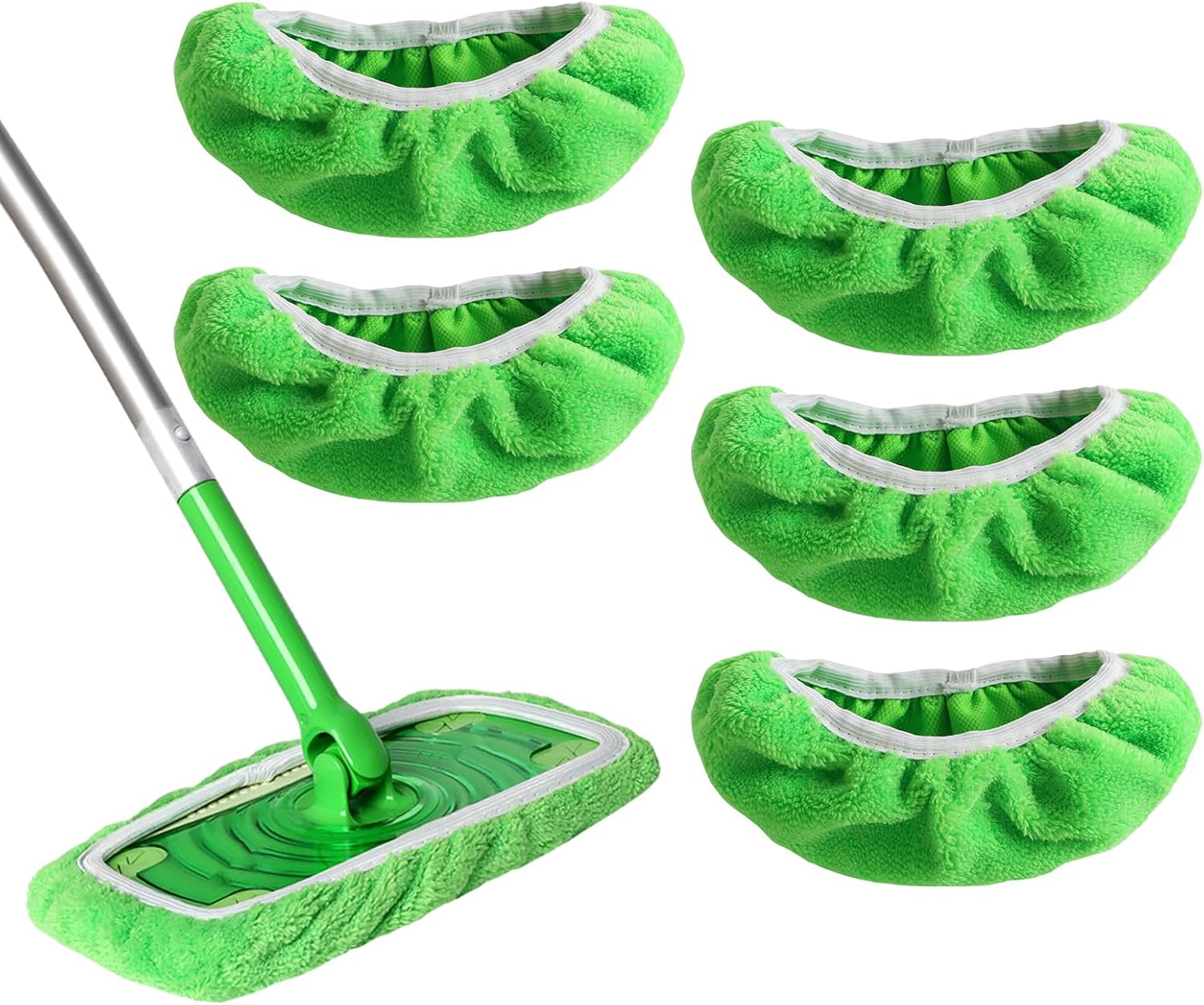 Reusable 100 Chenille Mop Pads for Swiffer Sweeper Washable 5-Pack