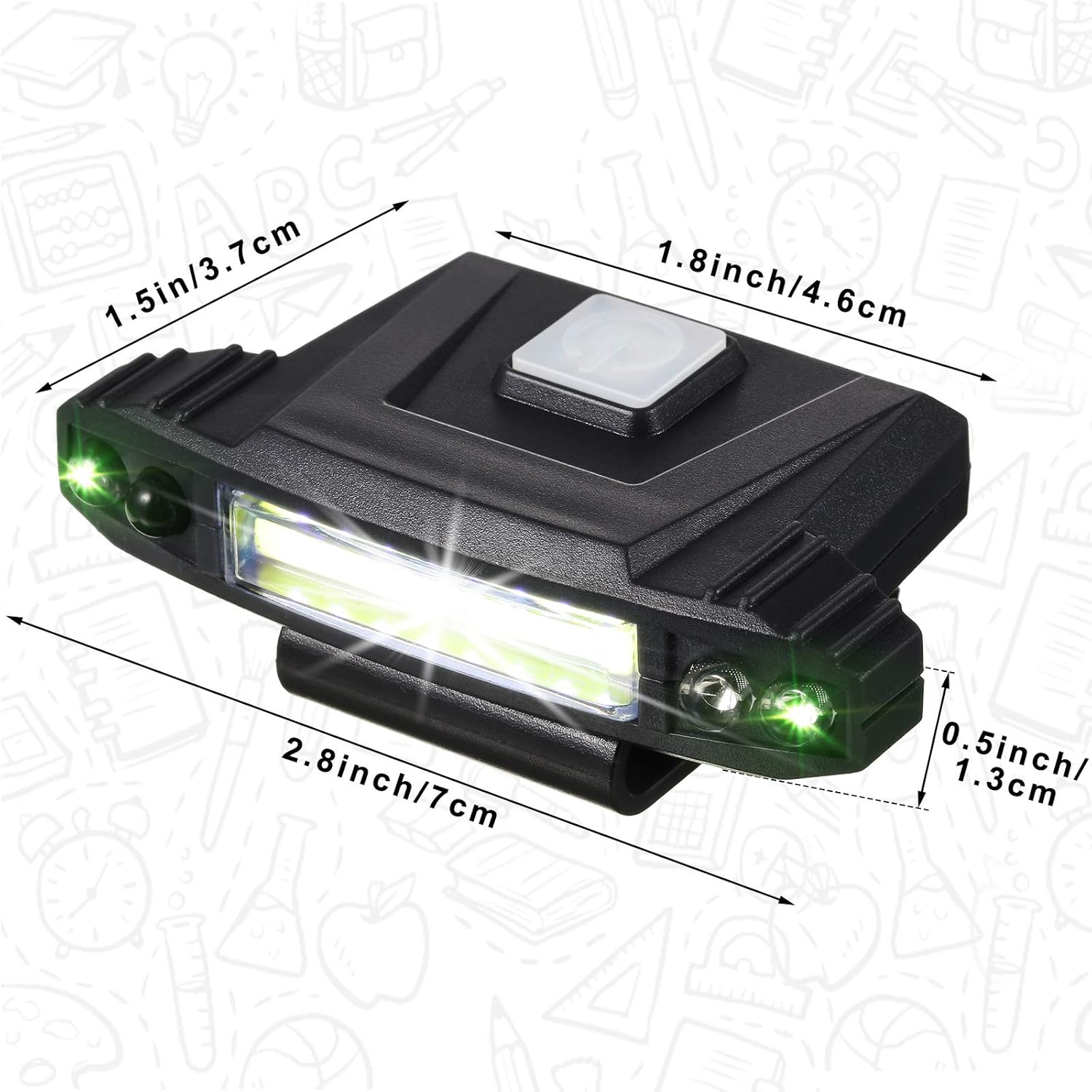 Muddle 2-Piece Rechargeable LED Cap Light
