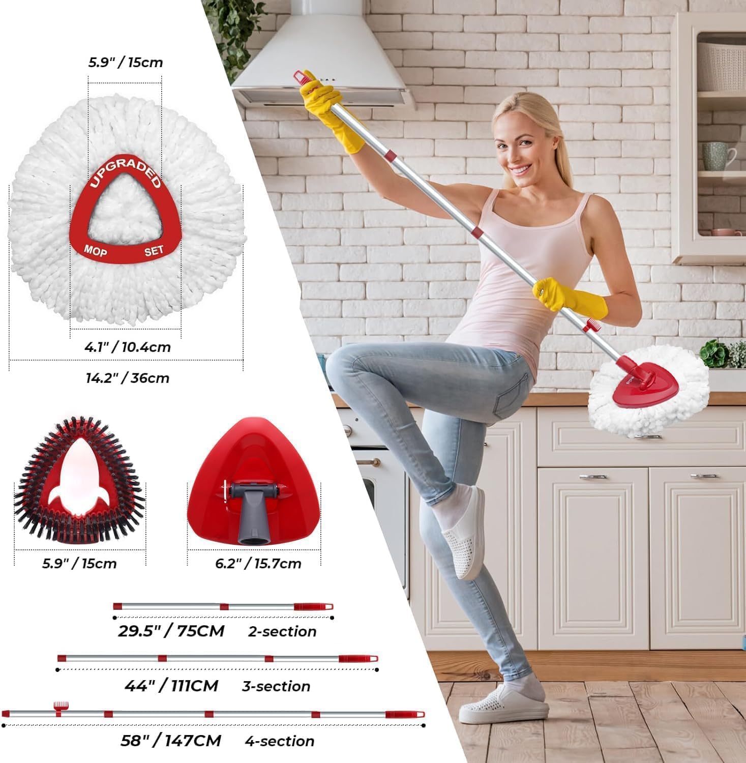 WAKAYOYO Spin Mop Replace Head Set