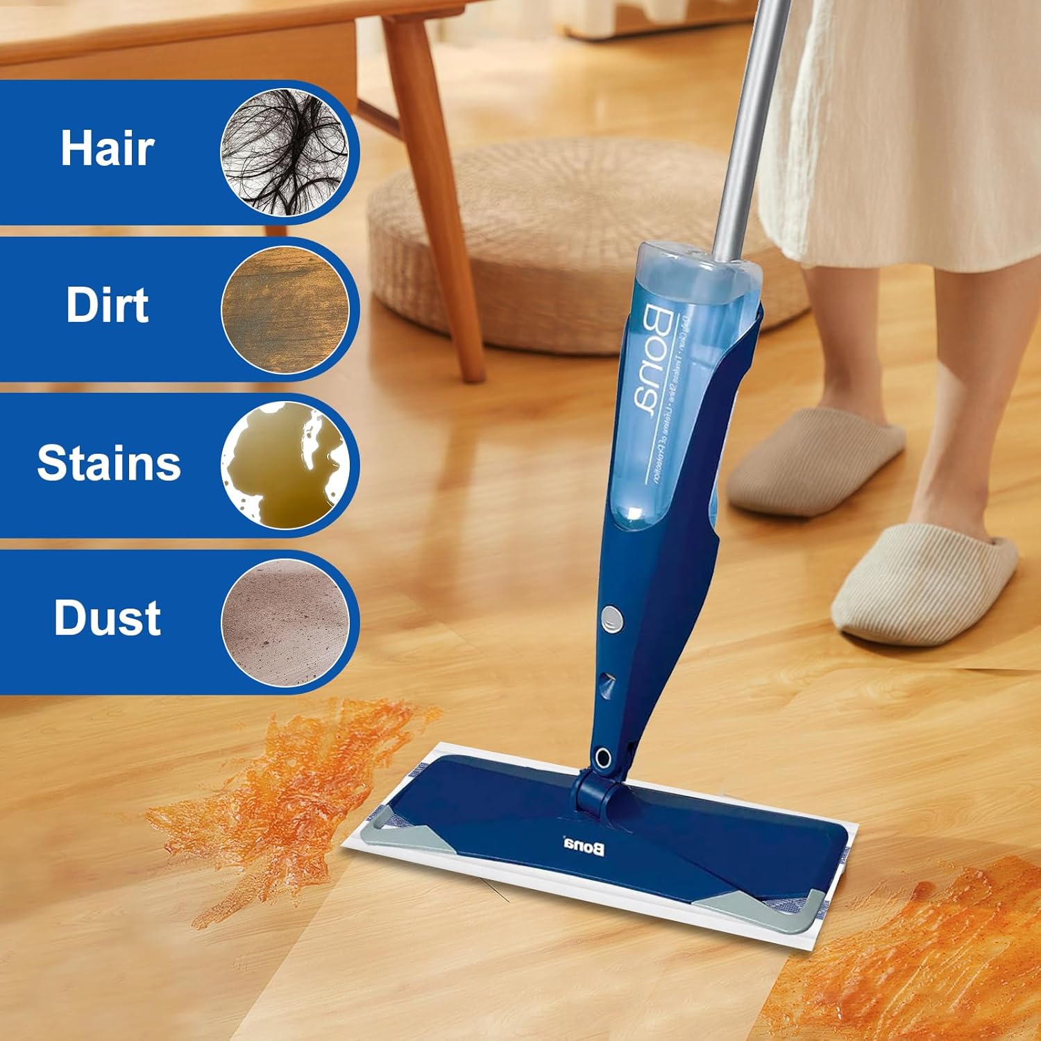 YHOVID Replacement Mop Pad for Flat Mops Microfiber Cleaners with Extra Coverage