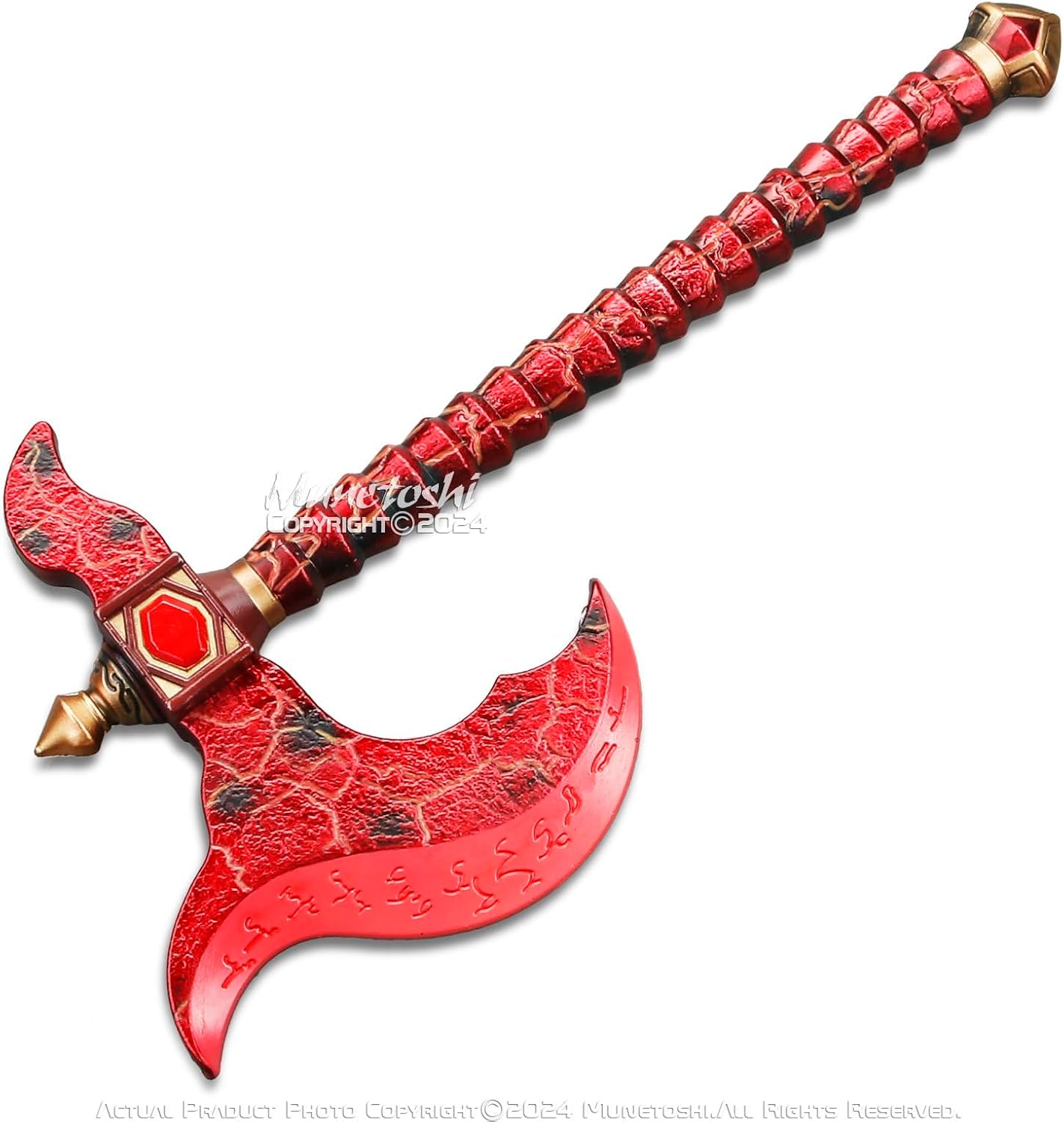 Fantasy Red Demon Axe Foam Replica Medieval Costume Prop