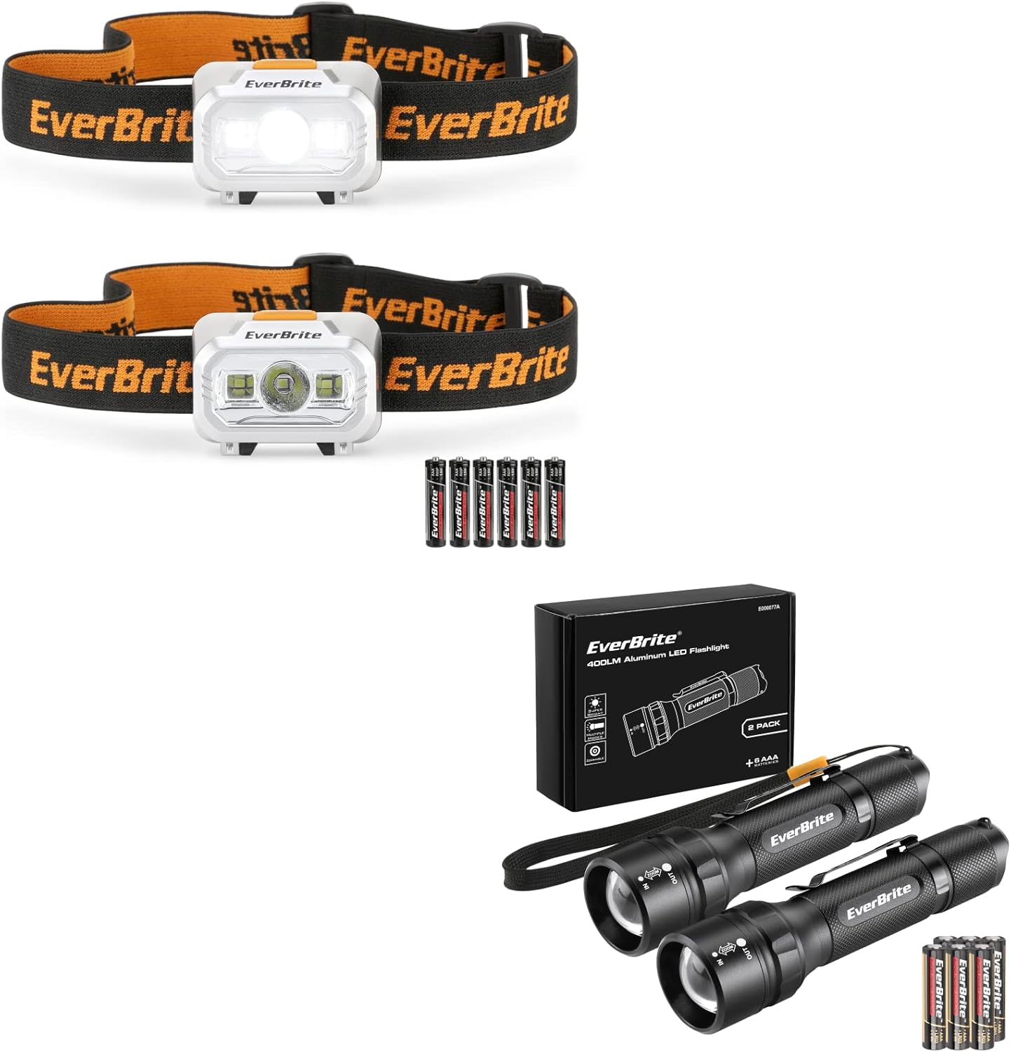 EverBrite 2-in-1 Aluminum LED Headlamp 4 Lighting Modes