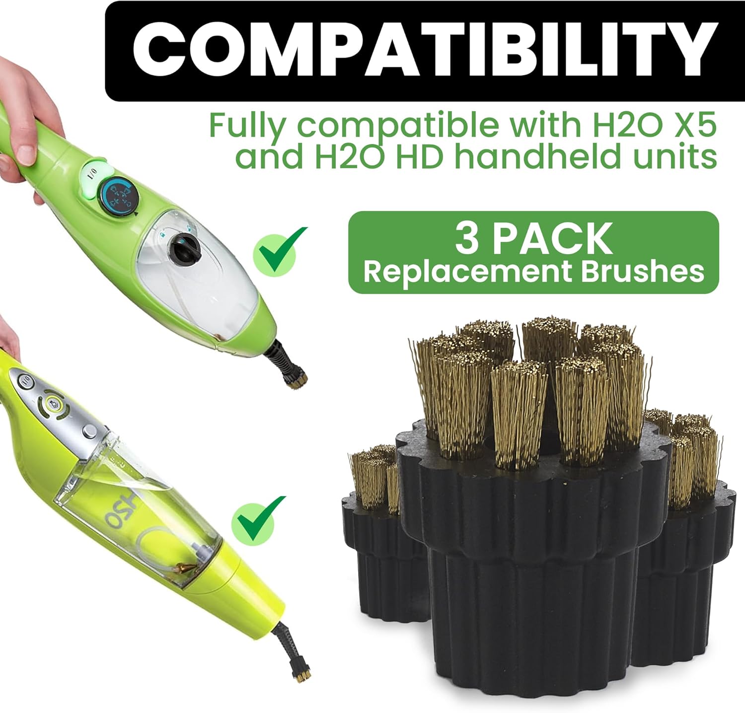 H2O MOP X5 Microscrubbing Brushes - EasyWipe Workout for Mops