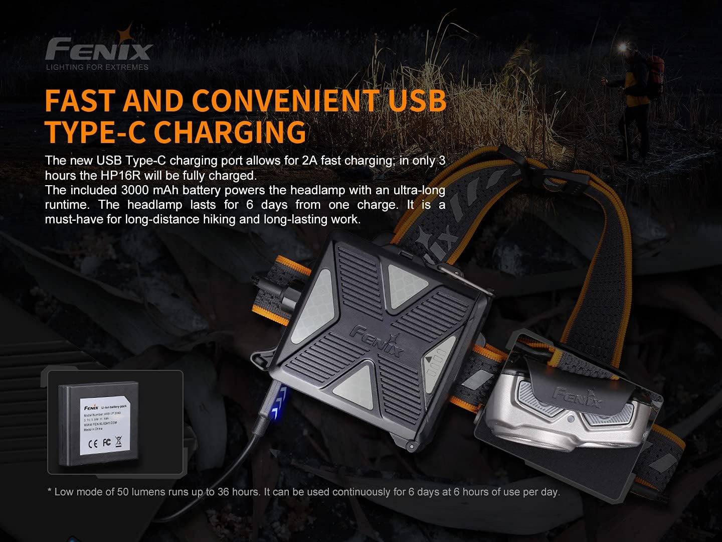 Fenix HP16R DUAL-BEAM HEADLAMP