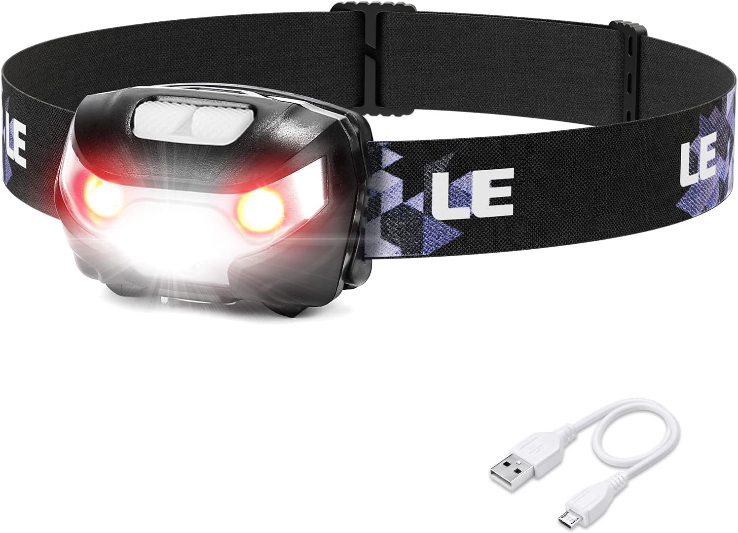 Lepro Super Bright LED Headlamp - Rechargeable Waterproof for Camping Hiking
