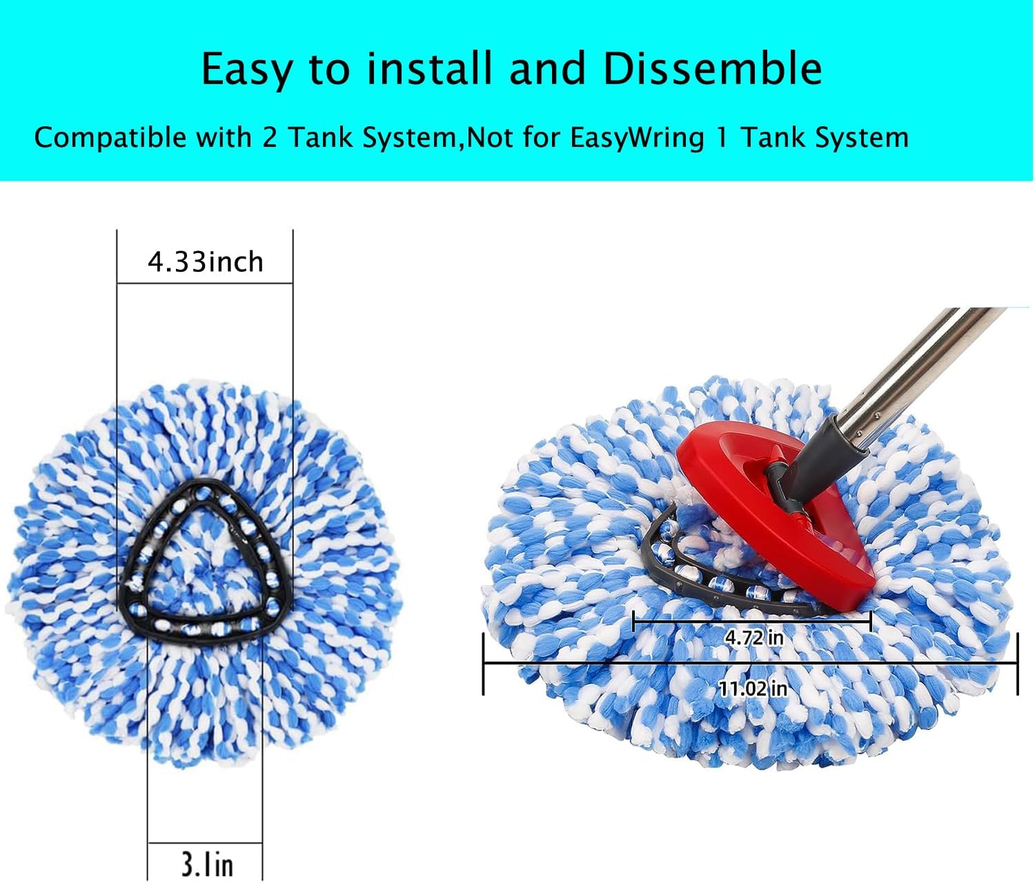 High-Quality Spin Mop Heads for Ocedar RinseClean 2 Tank System