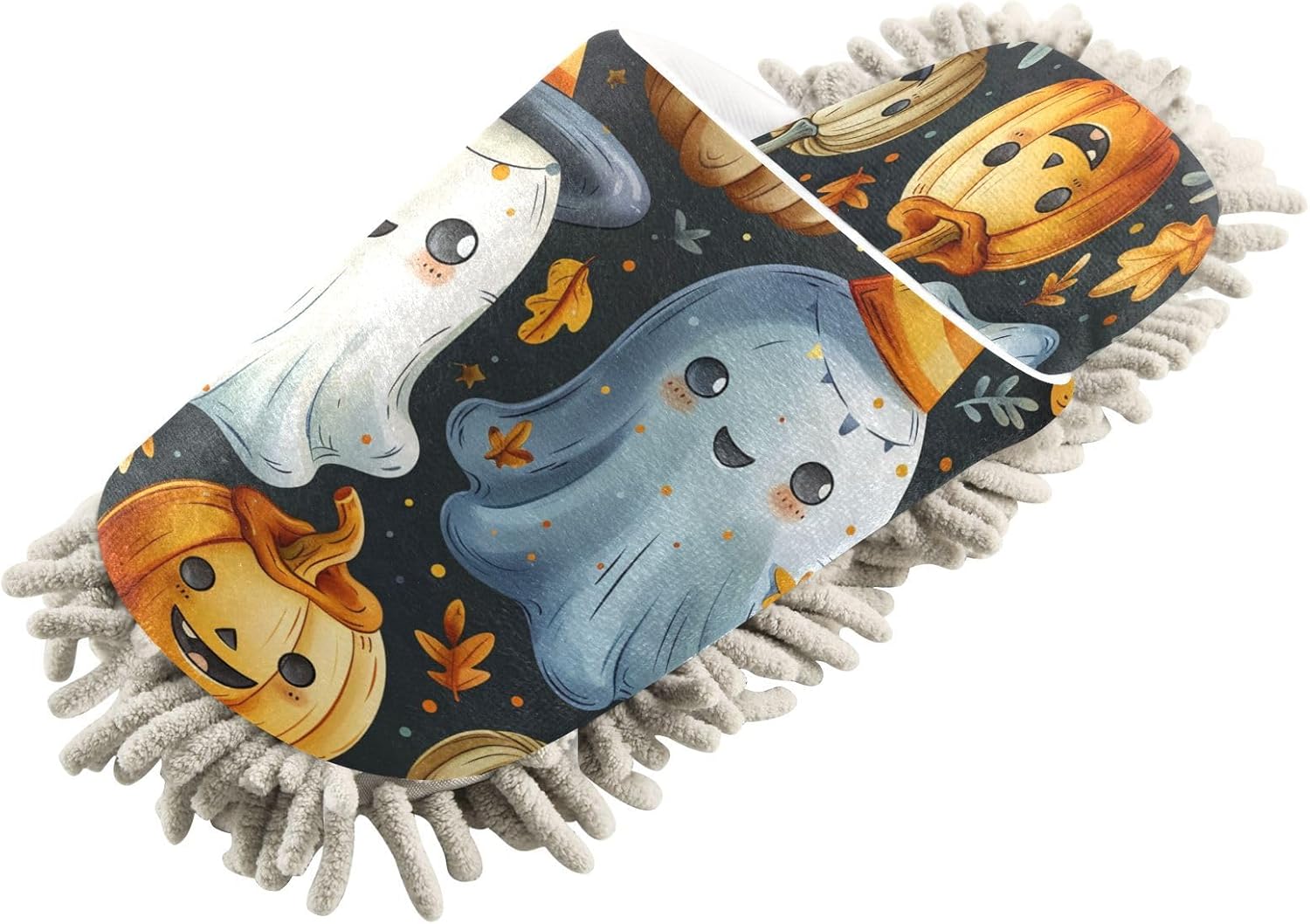 Halloween White Cute Spectre Kitchen Cleaning Slippers