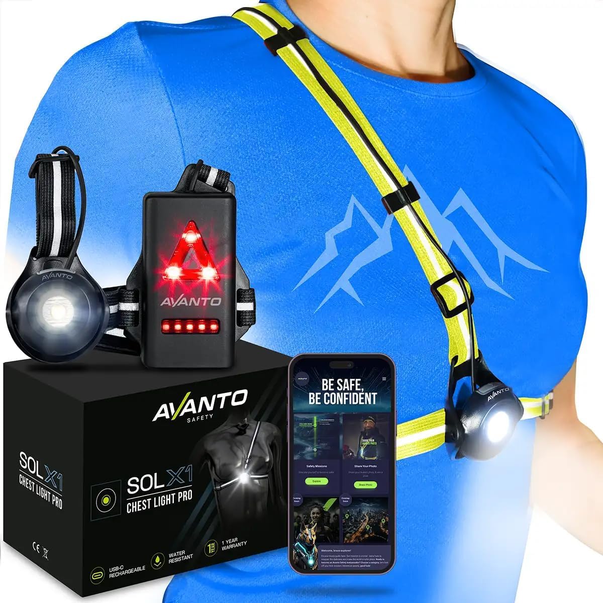 Safe Night Chest Light for Runners