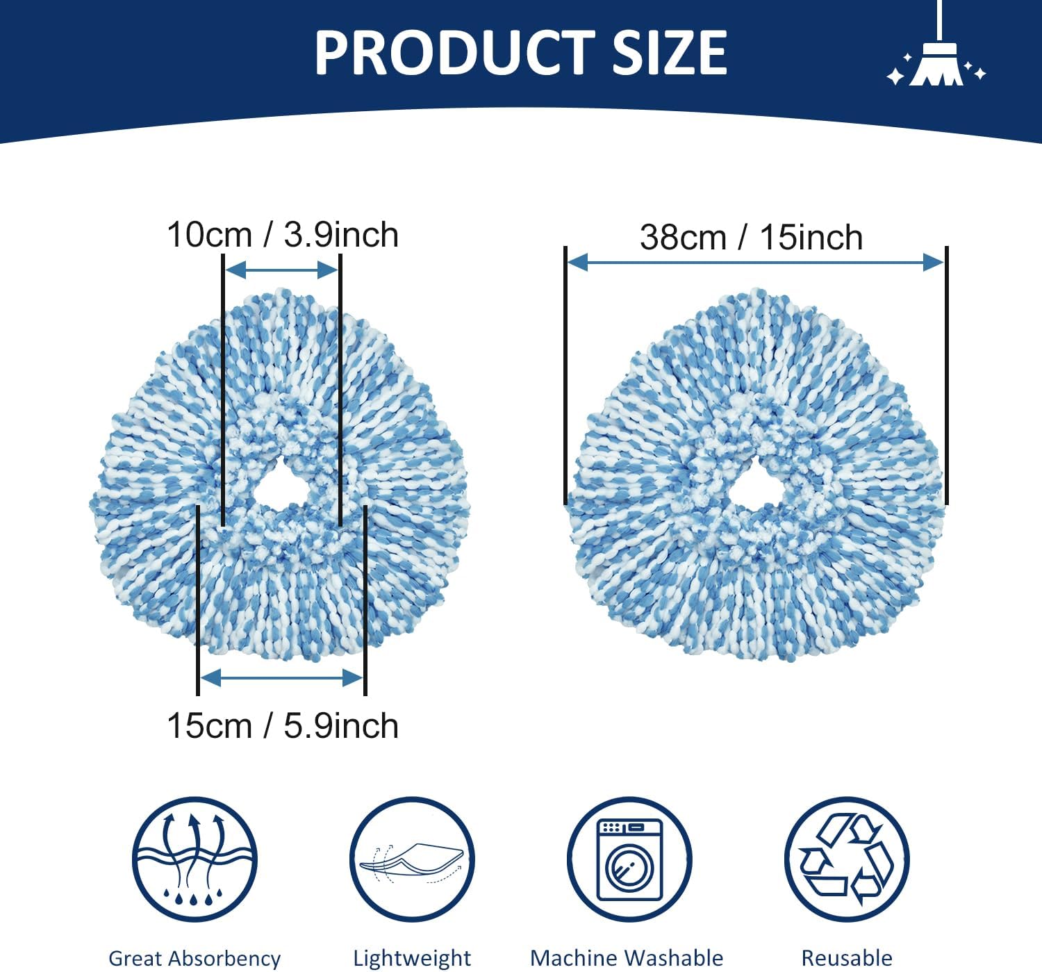 EasyWring 2-Pack Mop Head Replacement