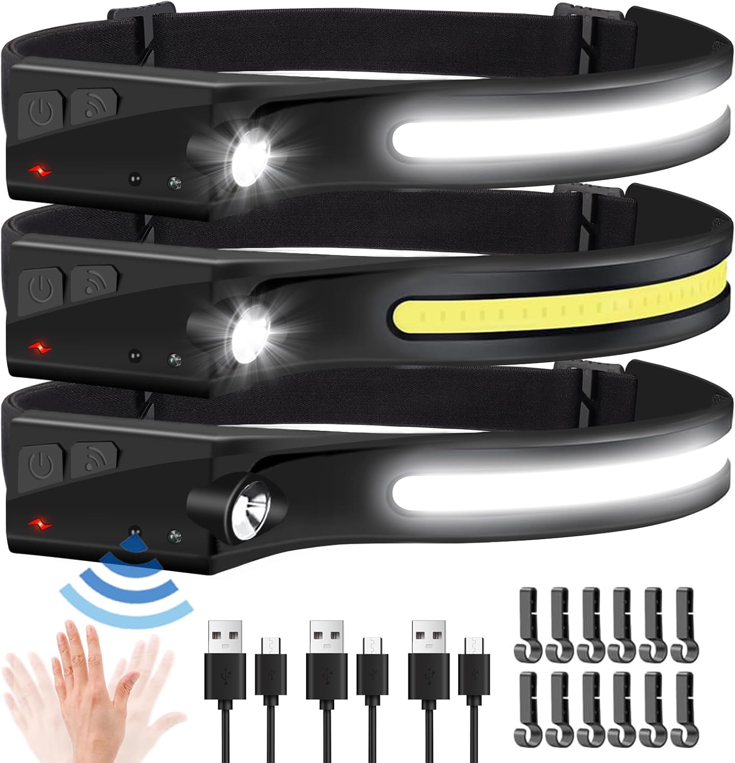 flash bright Power-Boost E-GUK Headlamp 3-Piece Set
