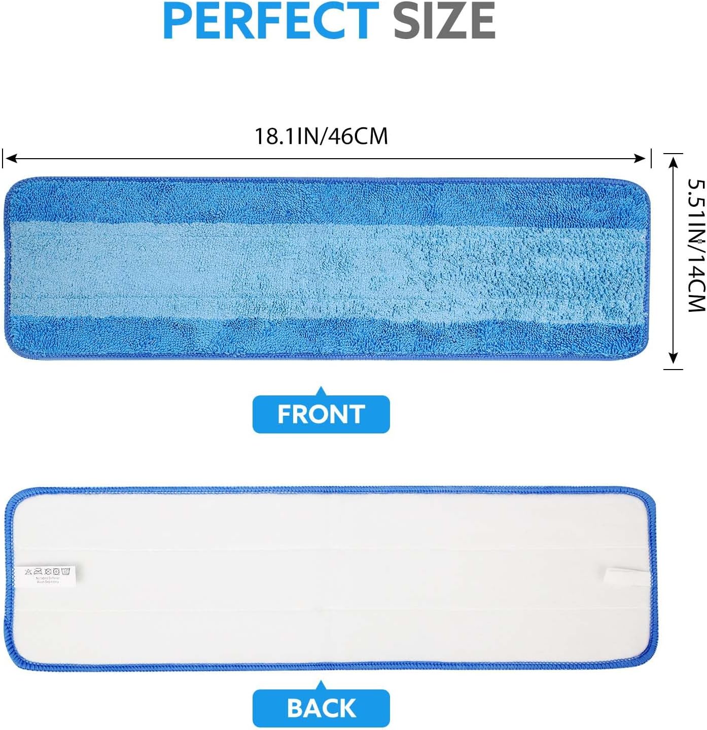 6-Pack Microfiber Mop Pads with Bona Mop Compatibility