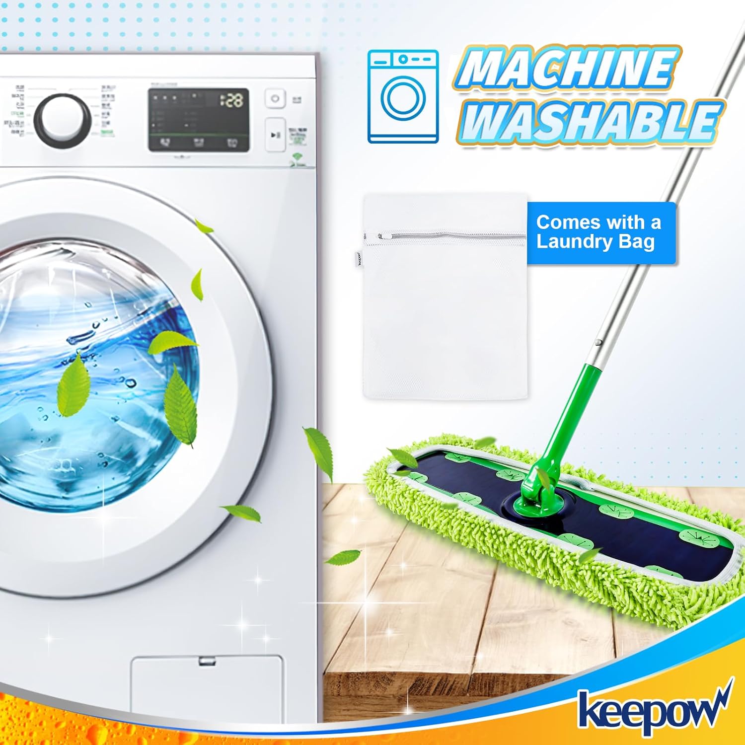 KEEPOW Reusable Swiffer XL Mop Pads