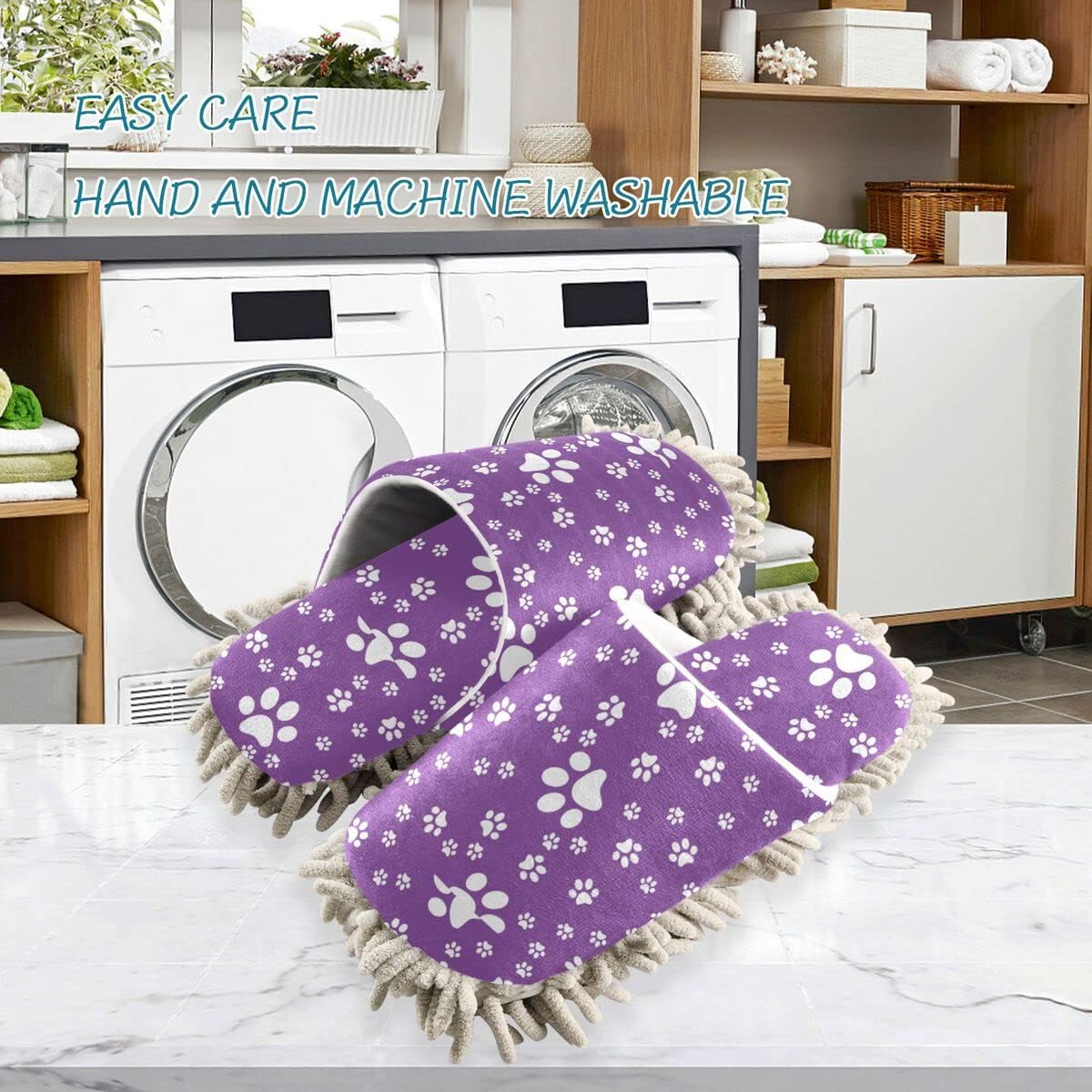 Facts Daily Paws Mop House Slippers for Cleaner Floors