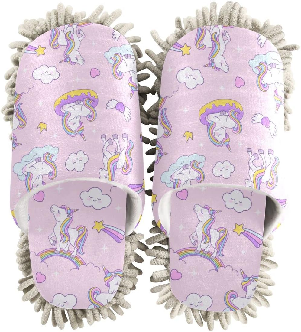 Eco-Friendly Unicorn Mop Slippers for Clean Living