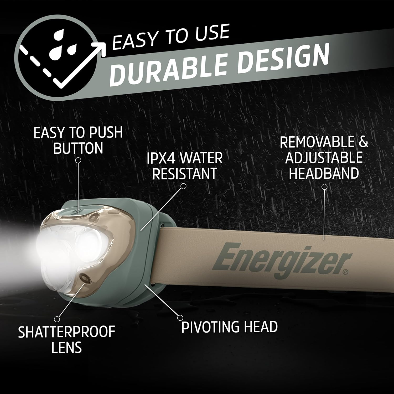 Energizer Vision HD LED Headlamp 2-Pack