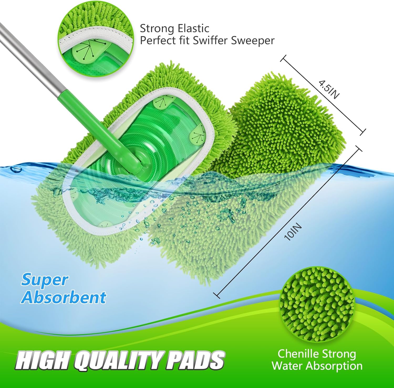 Reusable Microfiber Mop Pads for Swiffer