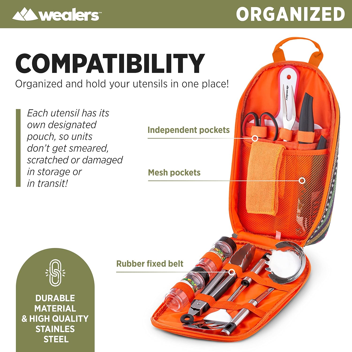 Compact Cooking Organis Durable Fashionable Travel Kit