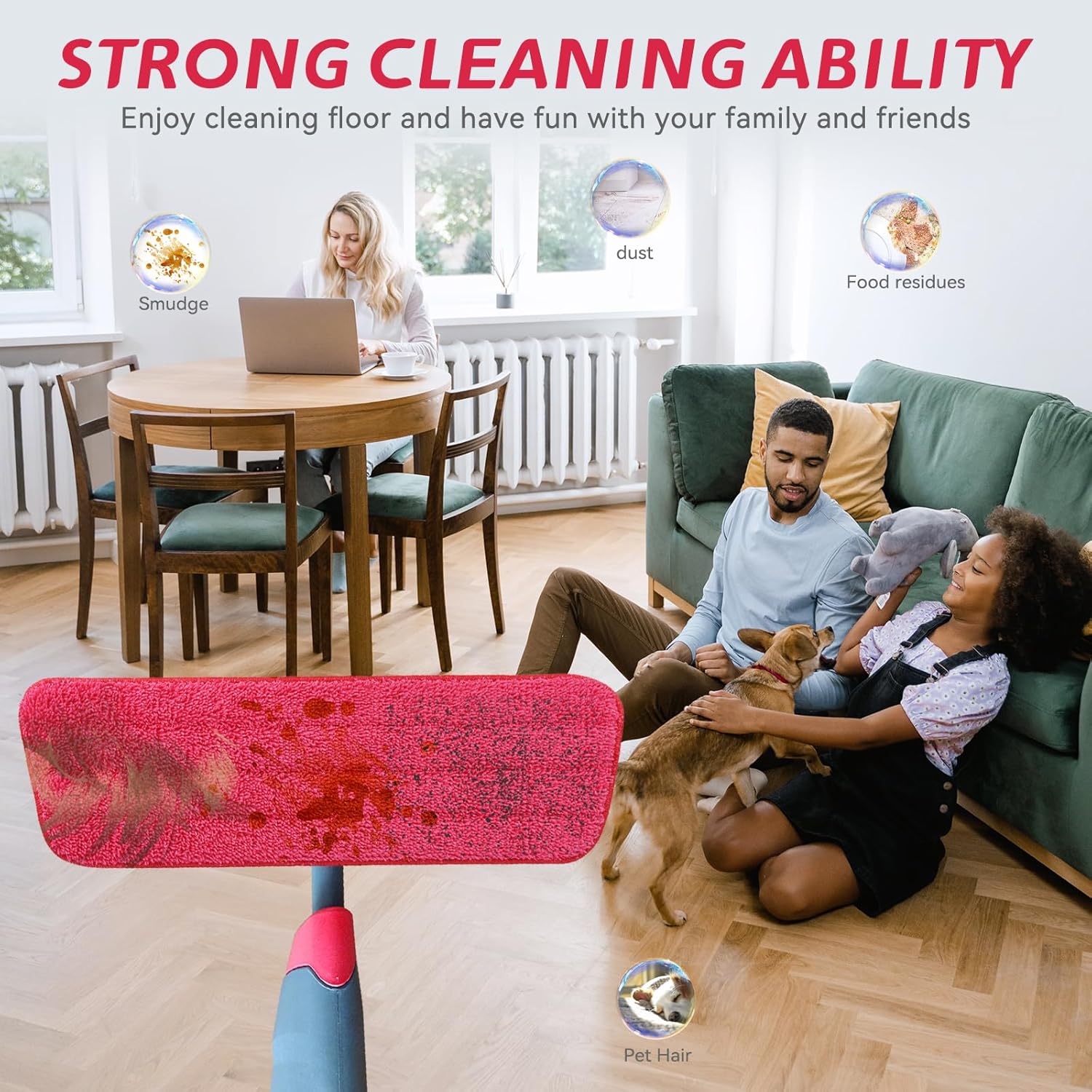 Reusable Microfiber Mop Pad for Rubbermaid Reveal Mops