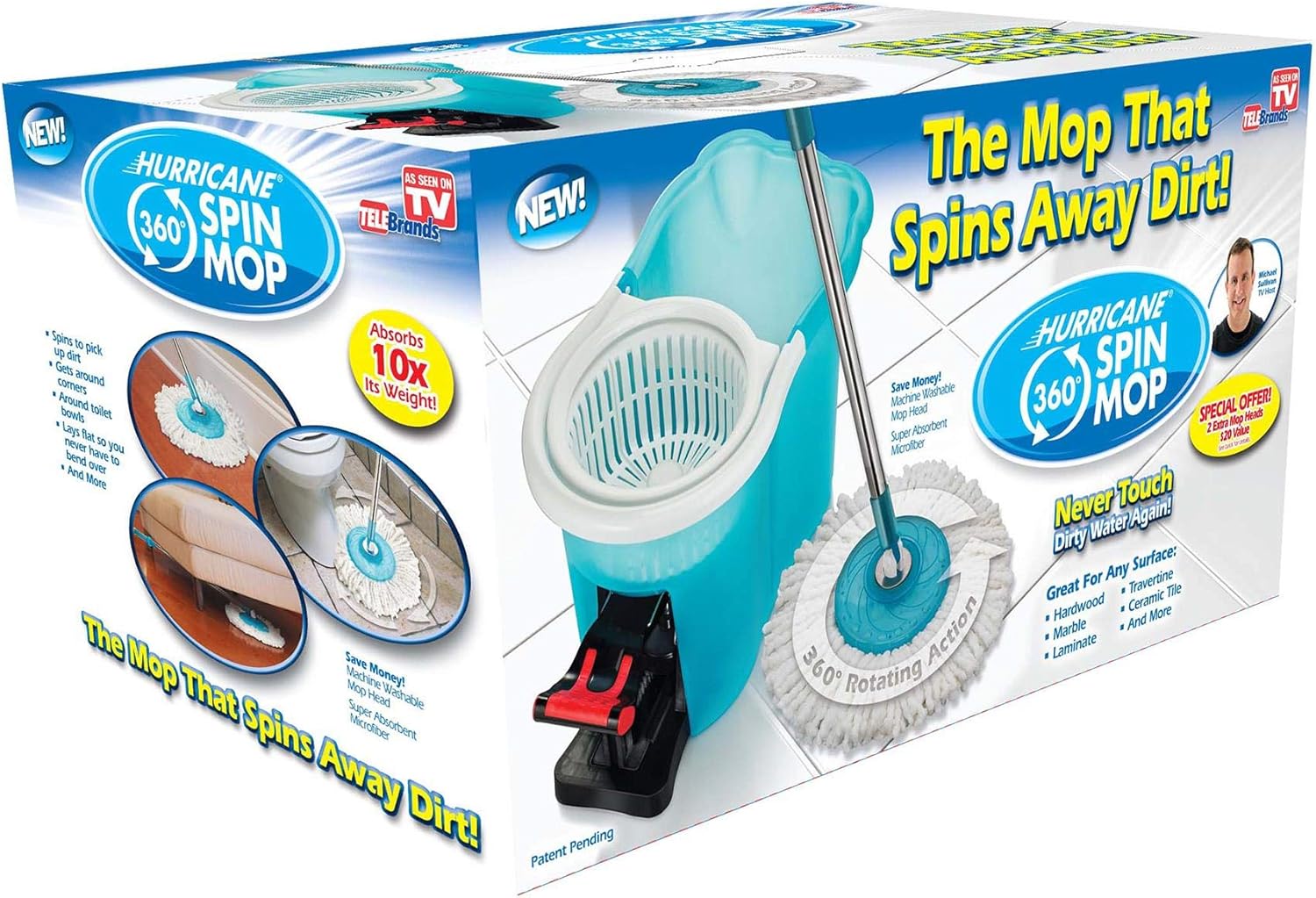 BulbHead Hurricane 360 Spin Mop