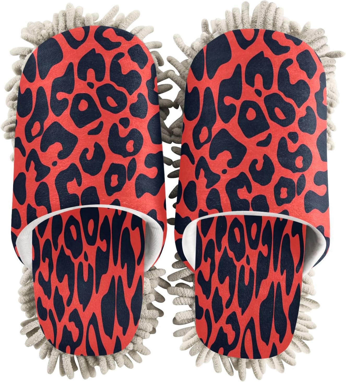 Zhirexin Red Leopard Kitchen Slippers