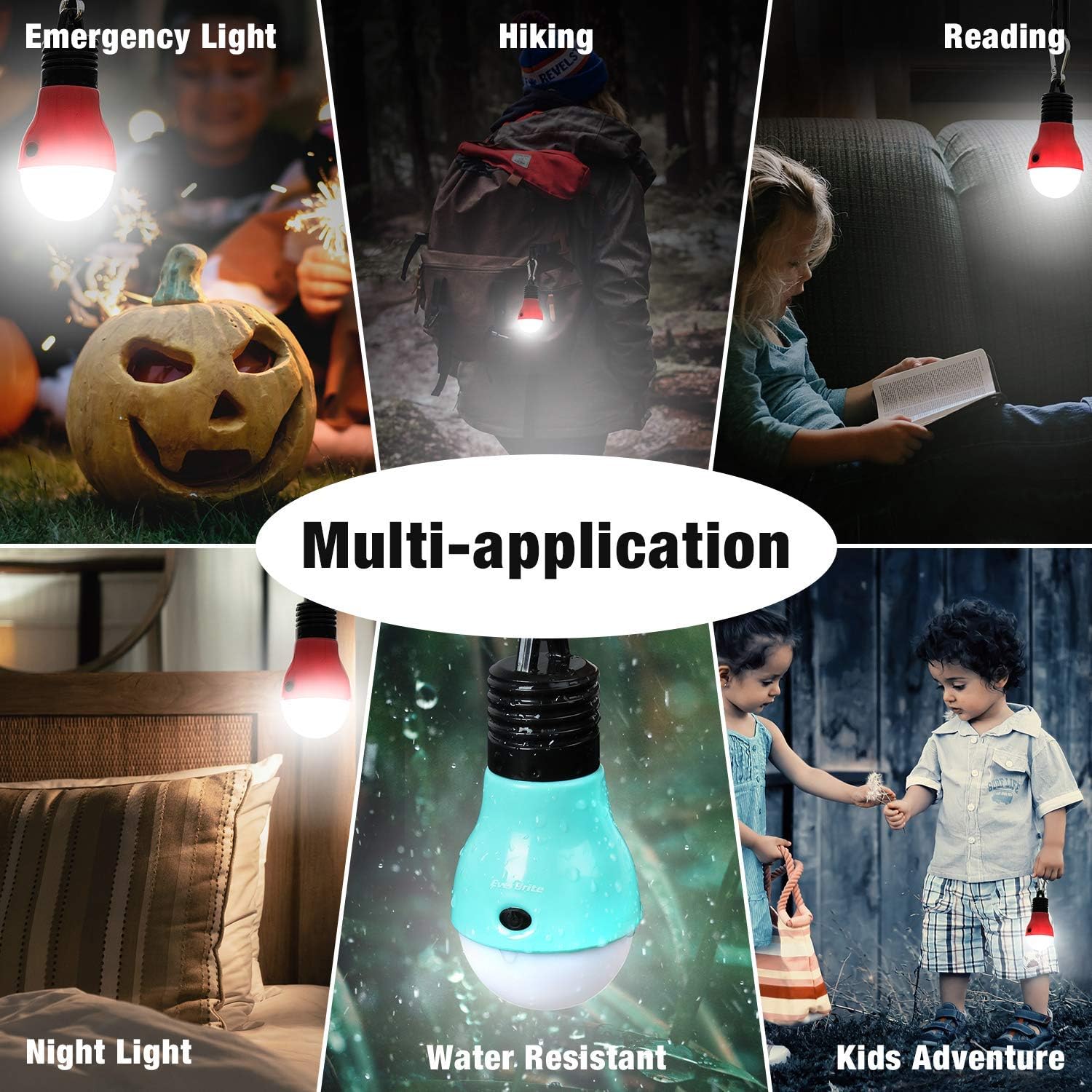 3-Piece Camping Lights 5-Pack LED Headlamps