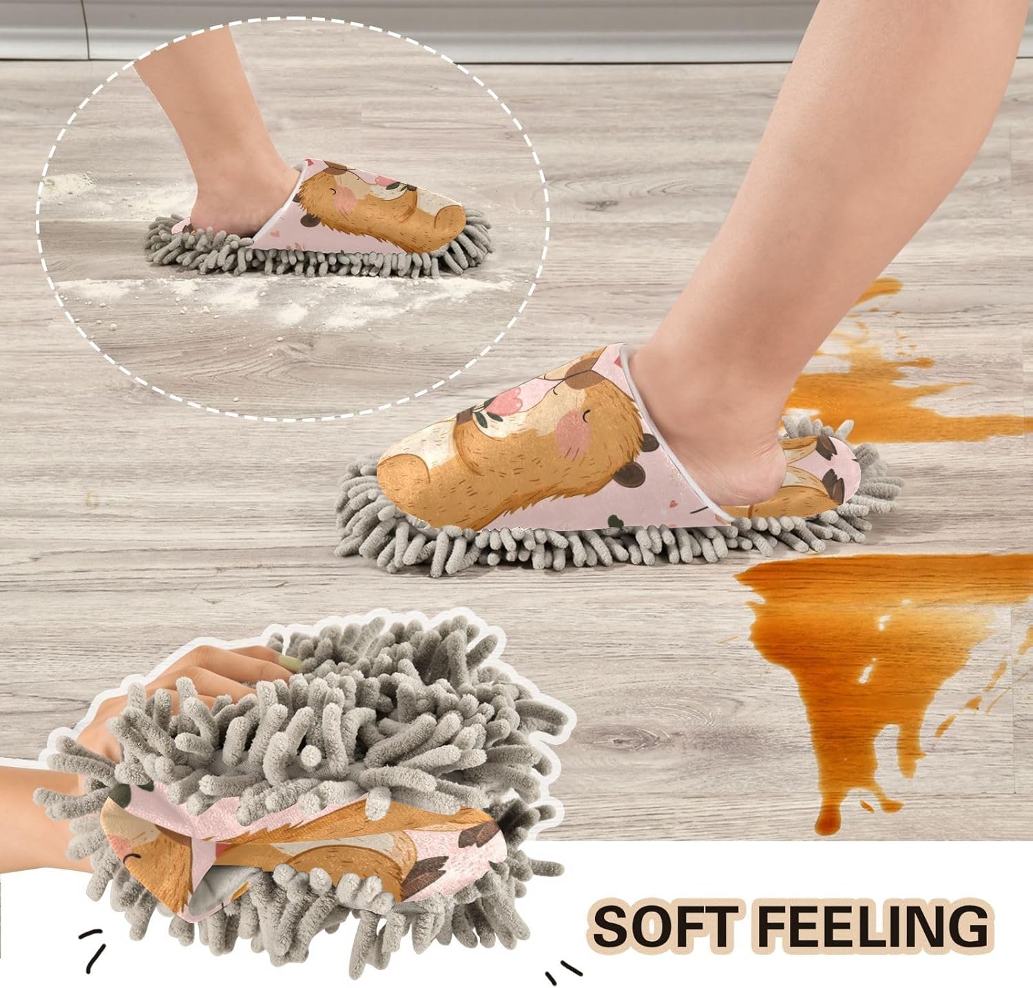 Flildon Microfiber Mop Slippers