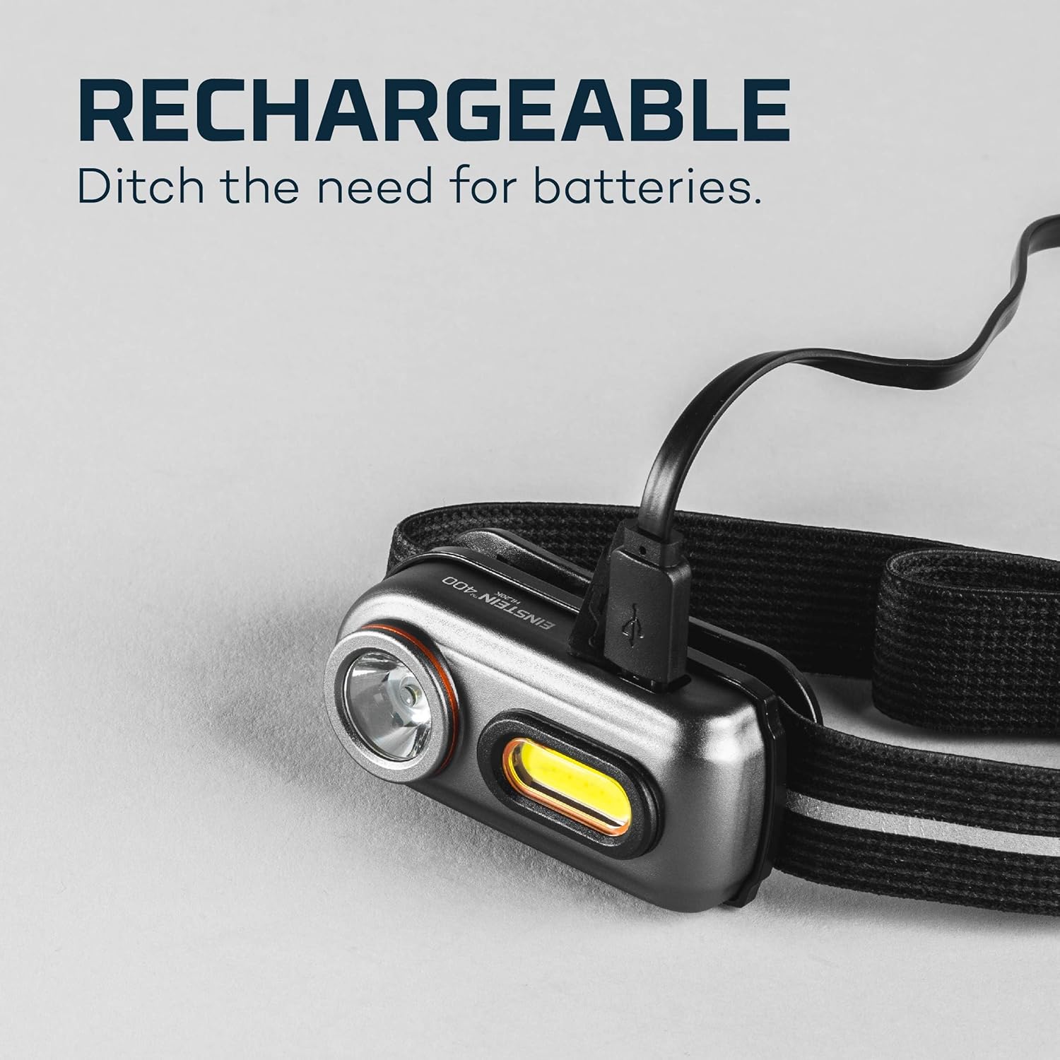 NEBO Einstein Powerful 400 Lumen Headlamp with Rechargeable Battery
