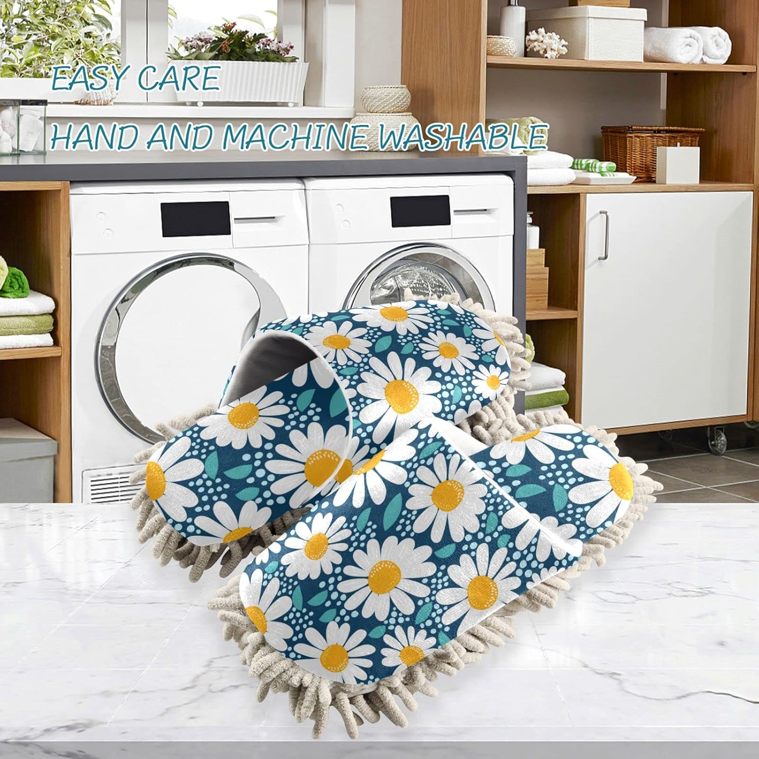 Kigai Microfiber Slippers - Soft Washable Floor Mops for MenWomen