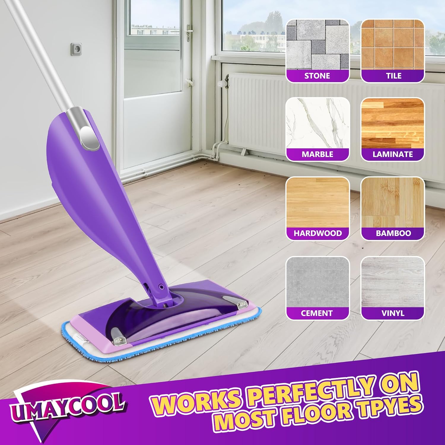 Reusable Microfiber Mop Pads for Swiffer Wet Jet Dry Use