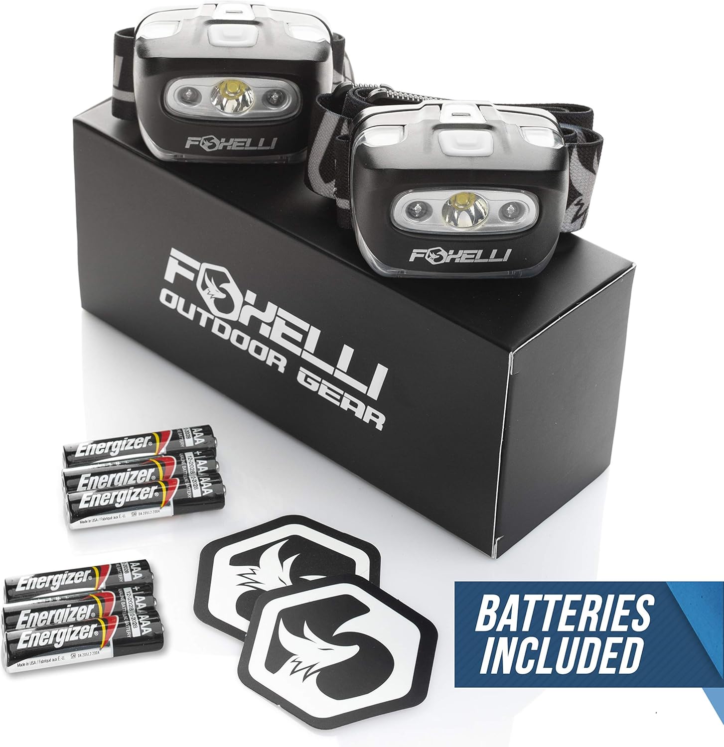 Foxelli SuperBright LED Headlamp Flashlight