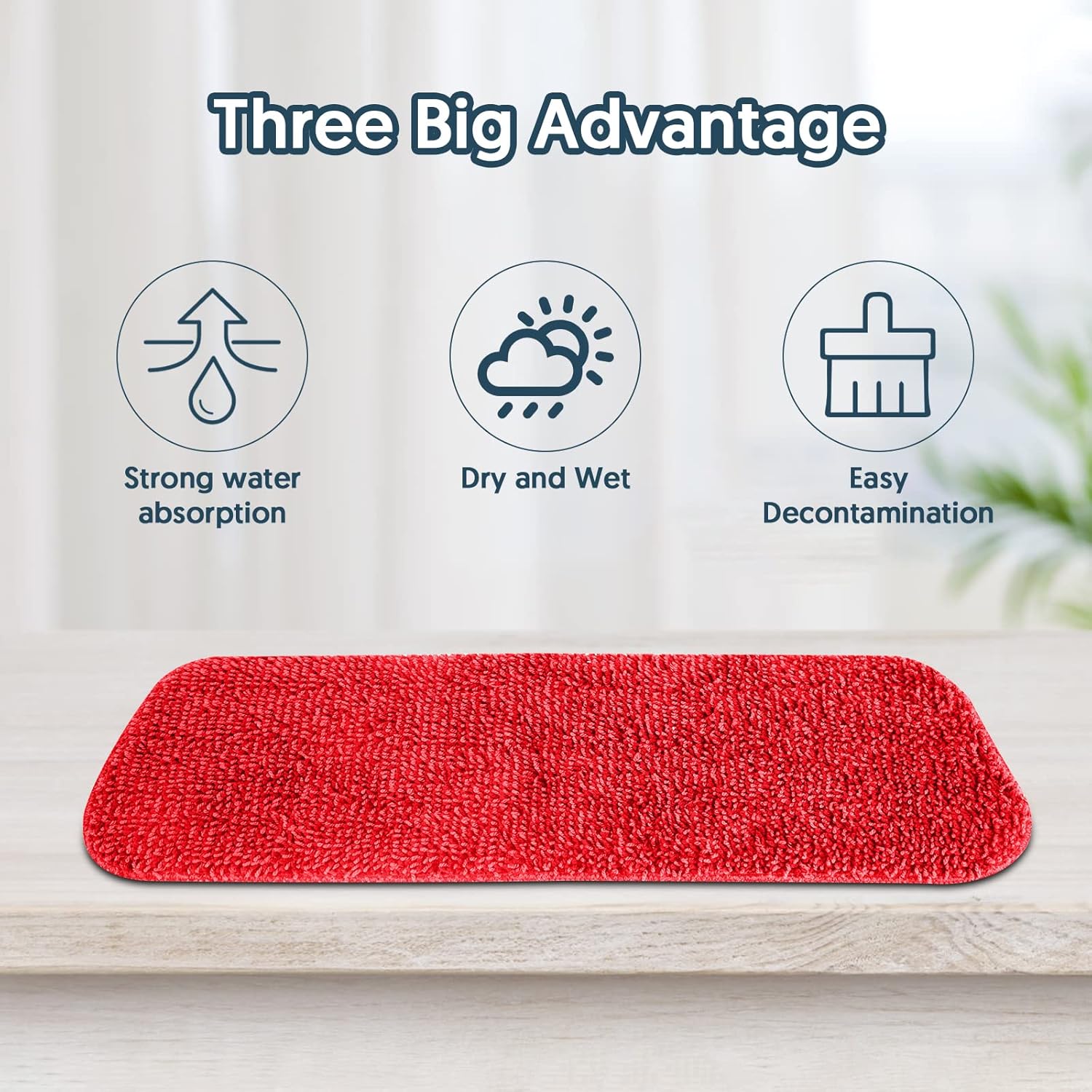 7-Piece Reusable Microfiber Mop Pads for Swiffer PowerMop 153x51in Square